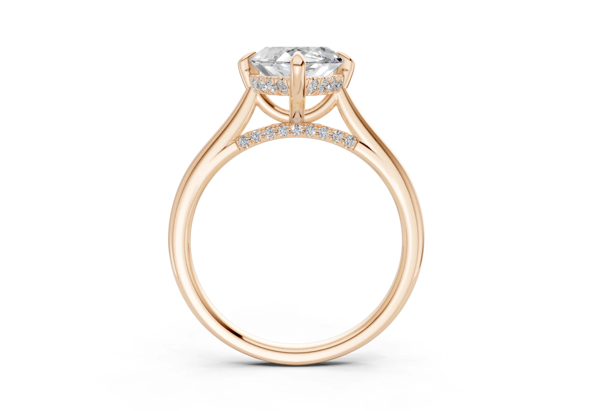 Piper Diamond Solitaire Marquise Cut 1.8mm Engagement Ring - Image 5