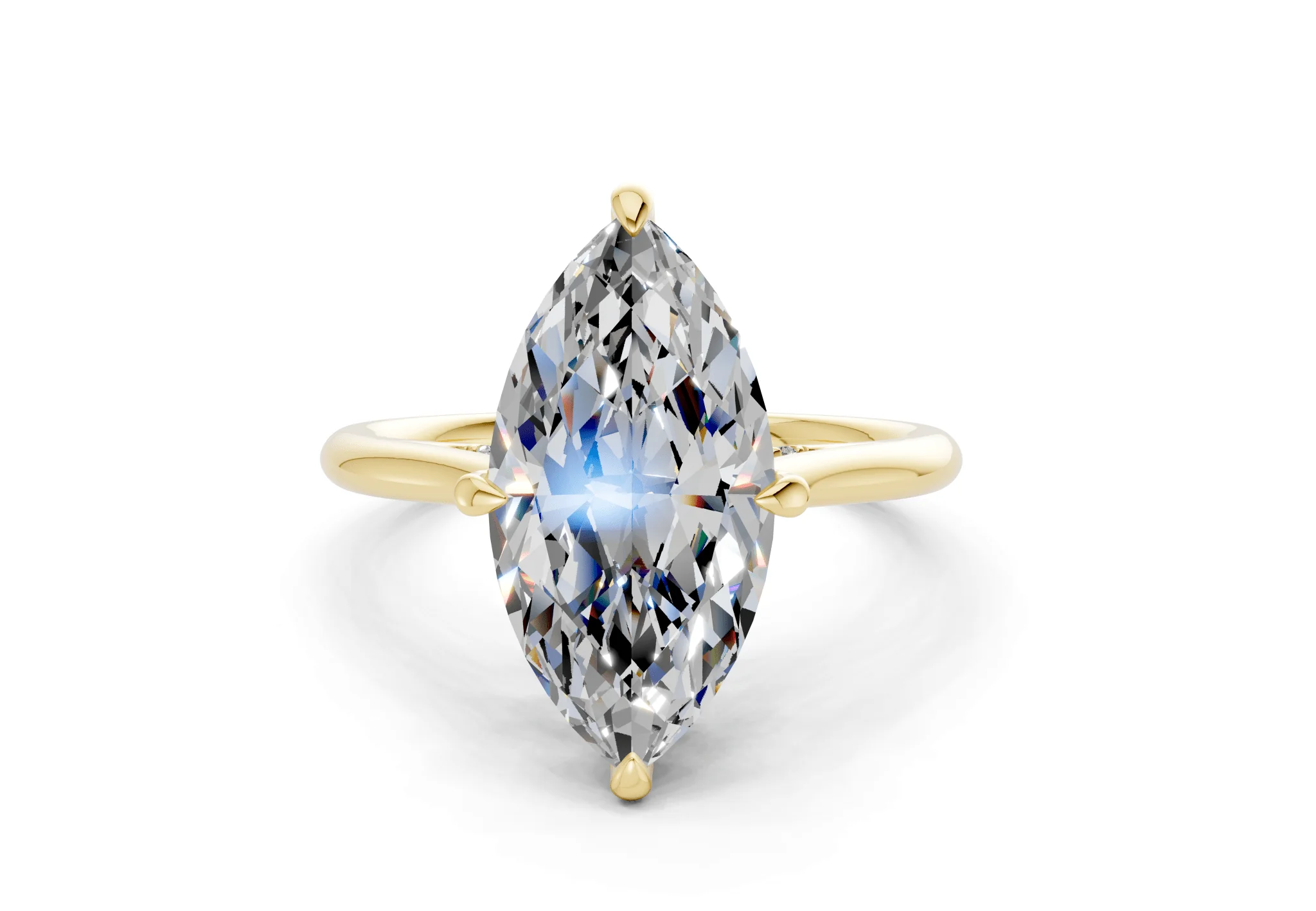 Piper Diamond Solitaire Marquise Cut 2.2mm Engagement Ring
