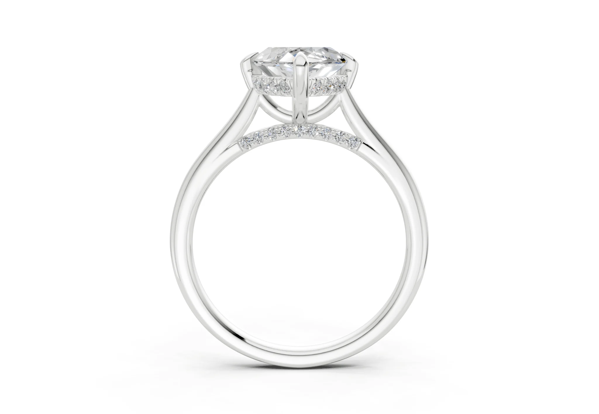 Piper Diamond Solitaire Marquise Cut 2mm Engagement Ring - Image 8