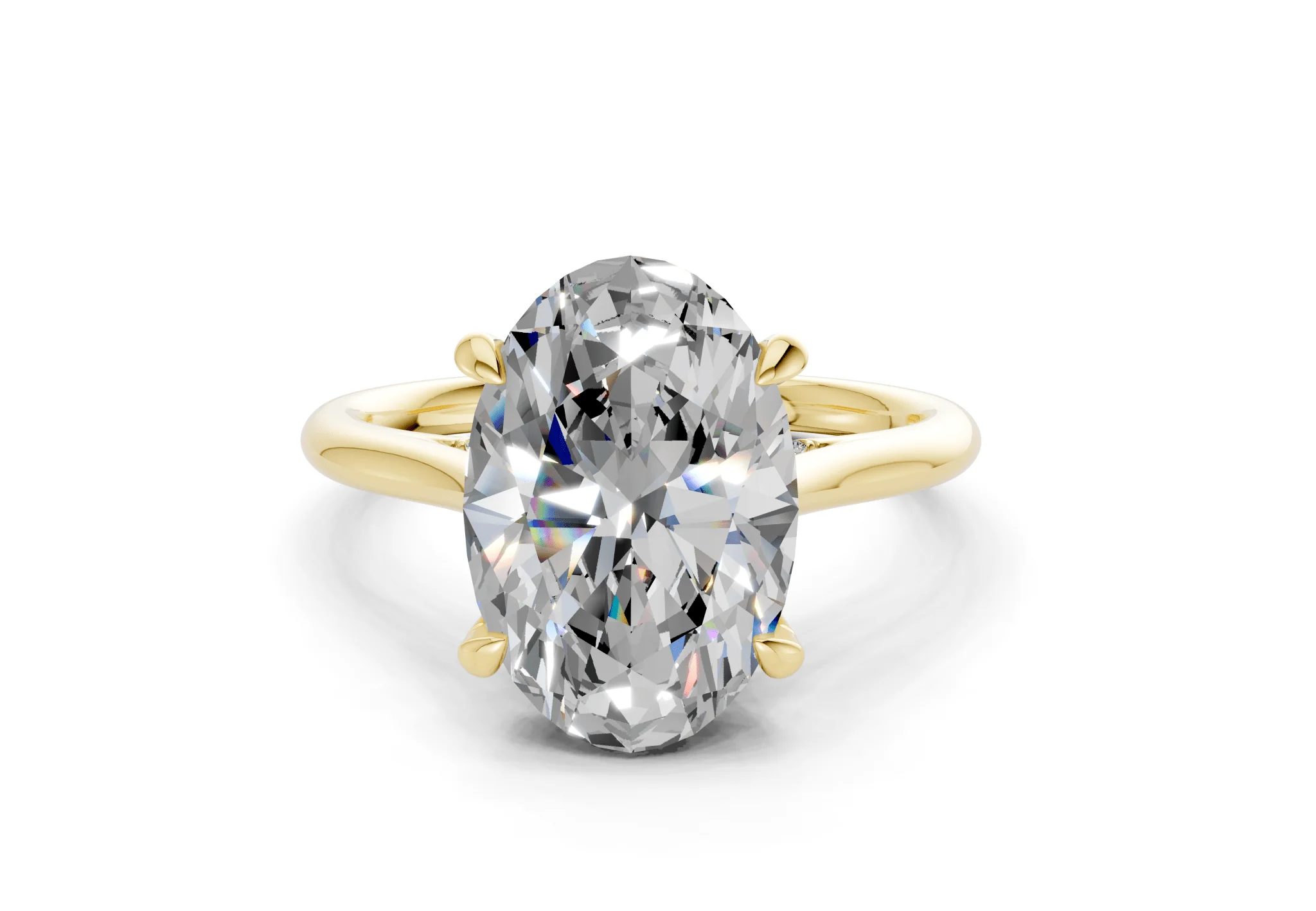 Piper Diamond Solitaire Oval Cut 1.8mm Engagement Ring