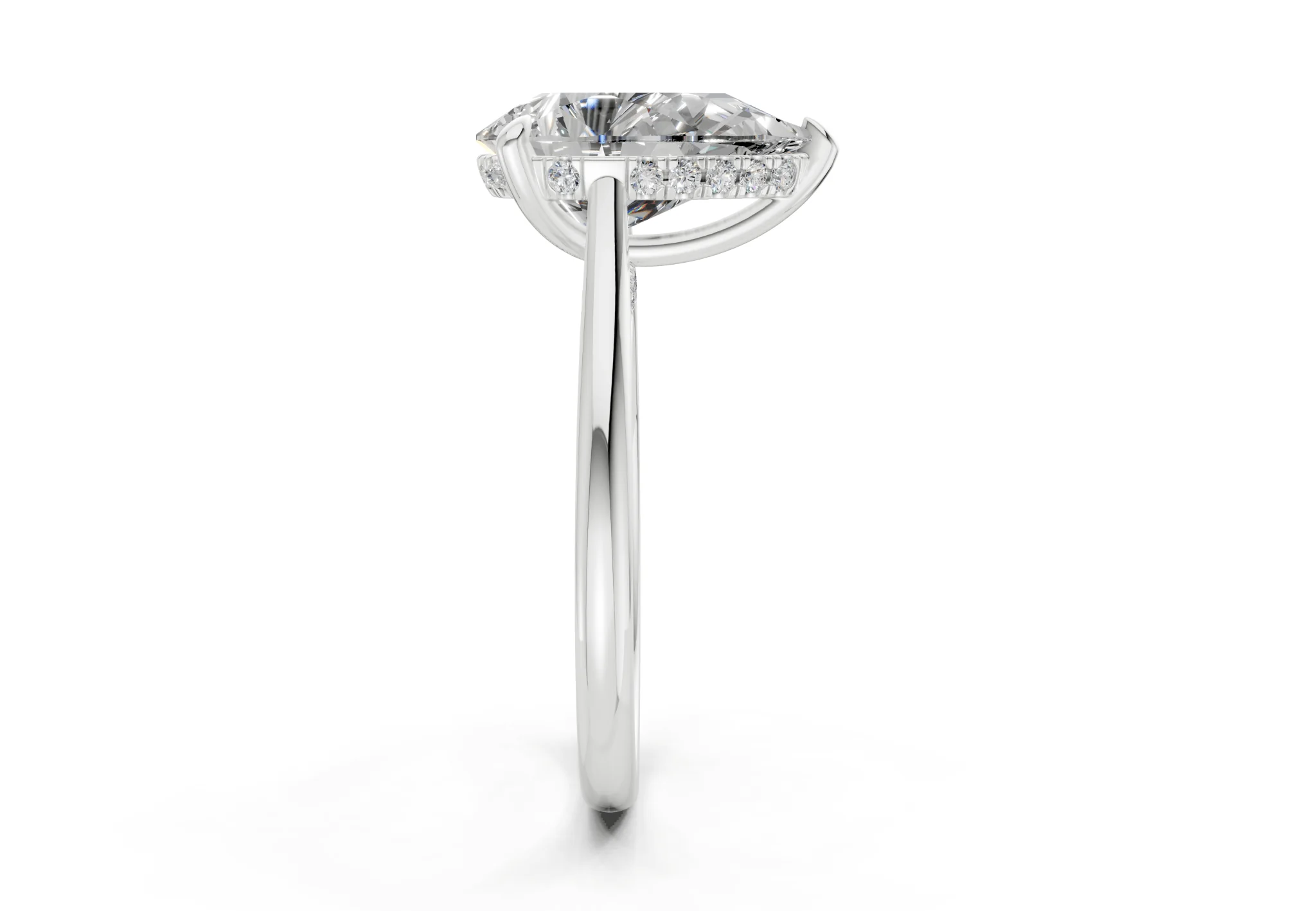 Piper Diamond Solitaire Pear Cut 1.8mm Engagement Ring - Image 9