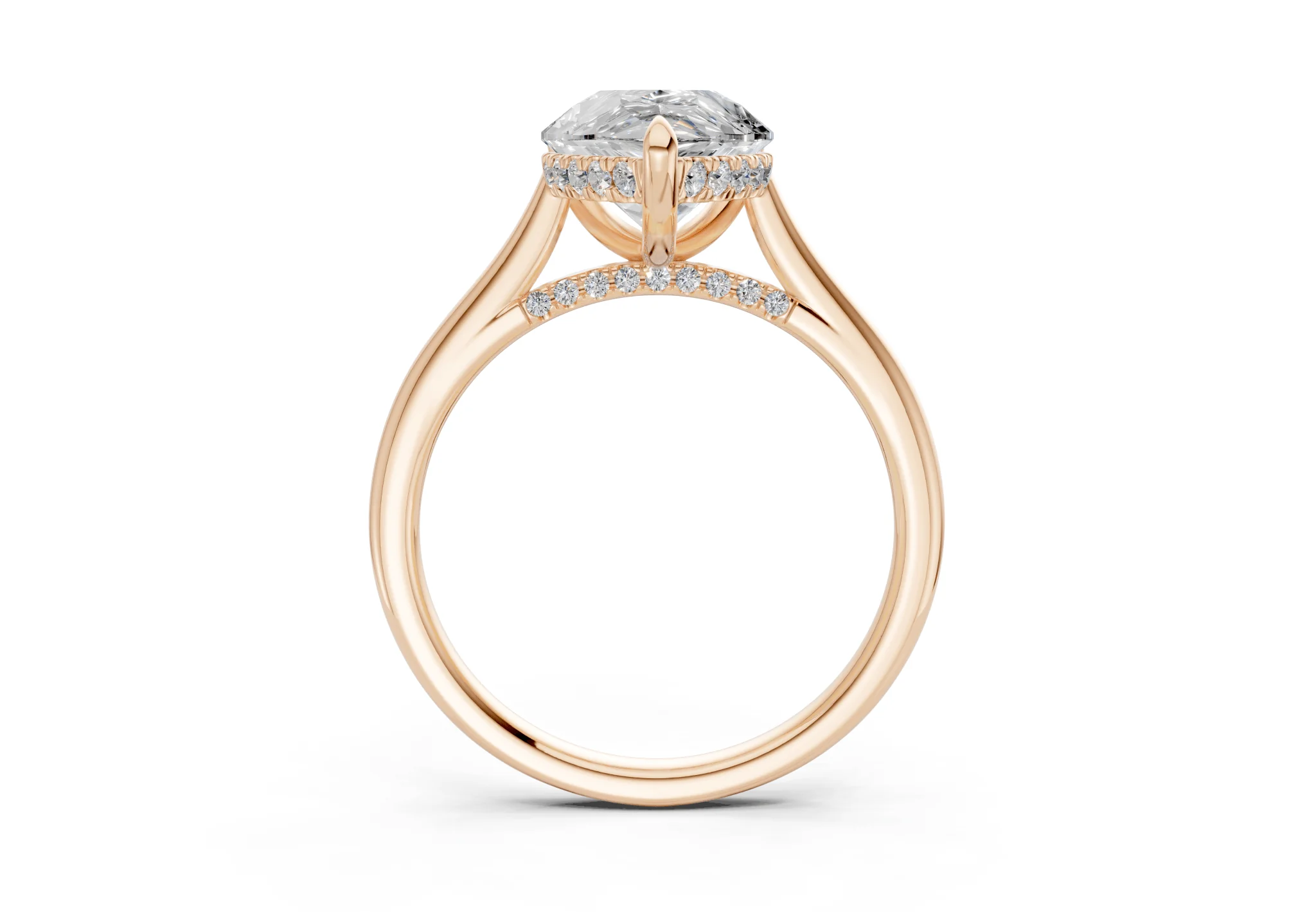Piper Diamond Solitaire Pear Cut 2.3mm Engagement Ring - Image 5