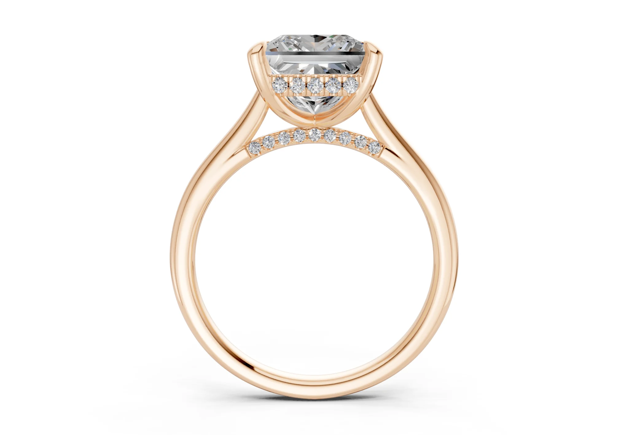 Piper Diamond Solitaire Princess Cut 1.8mm Engagement Ring - Image 5