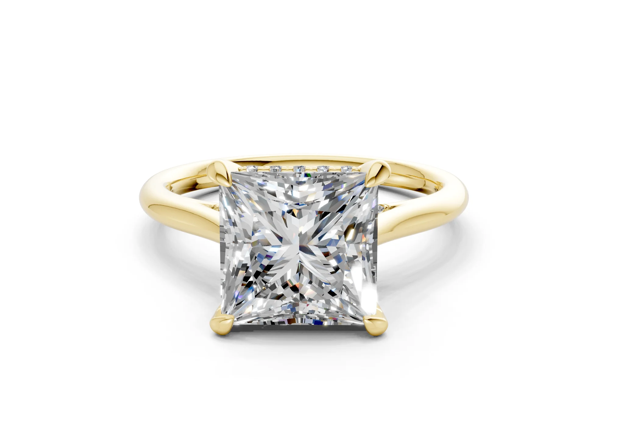 Piper Diamond Solitaire Princess Cut 2mm Engagement Ring