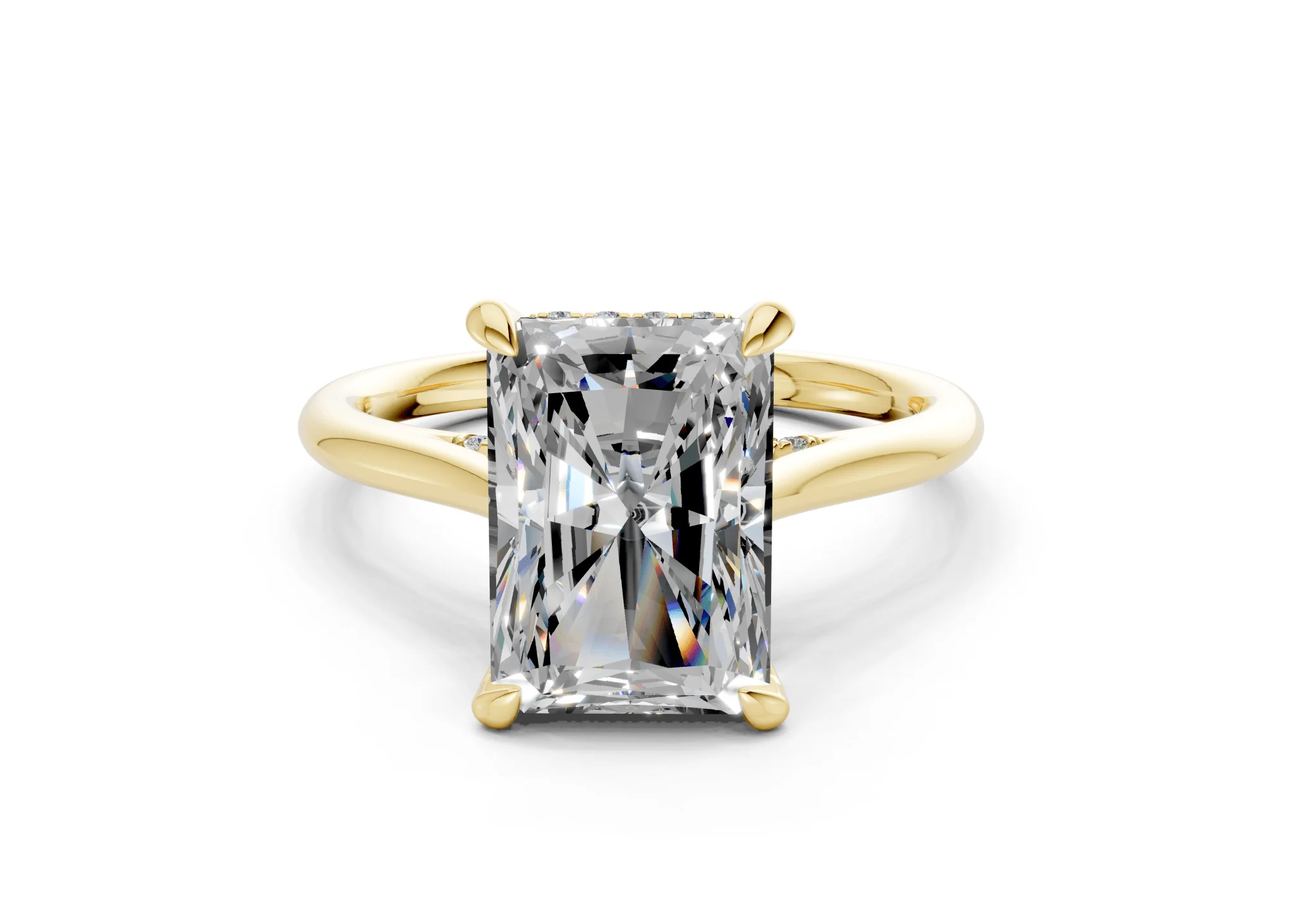 Piper Diamond Solitaire Radiant Cut 2.2mm Engagement Ring