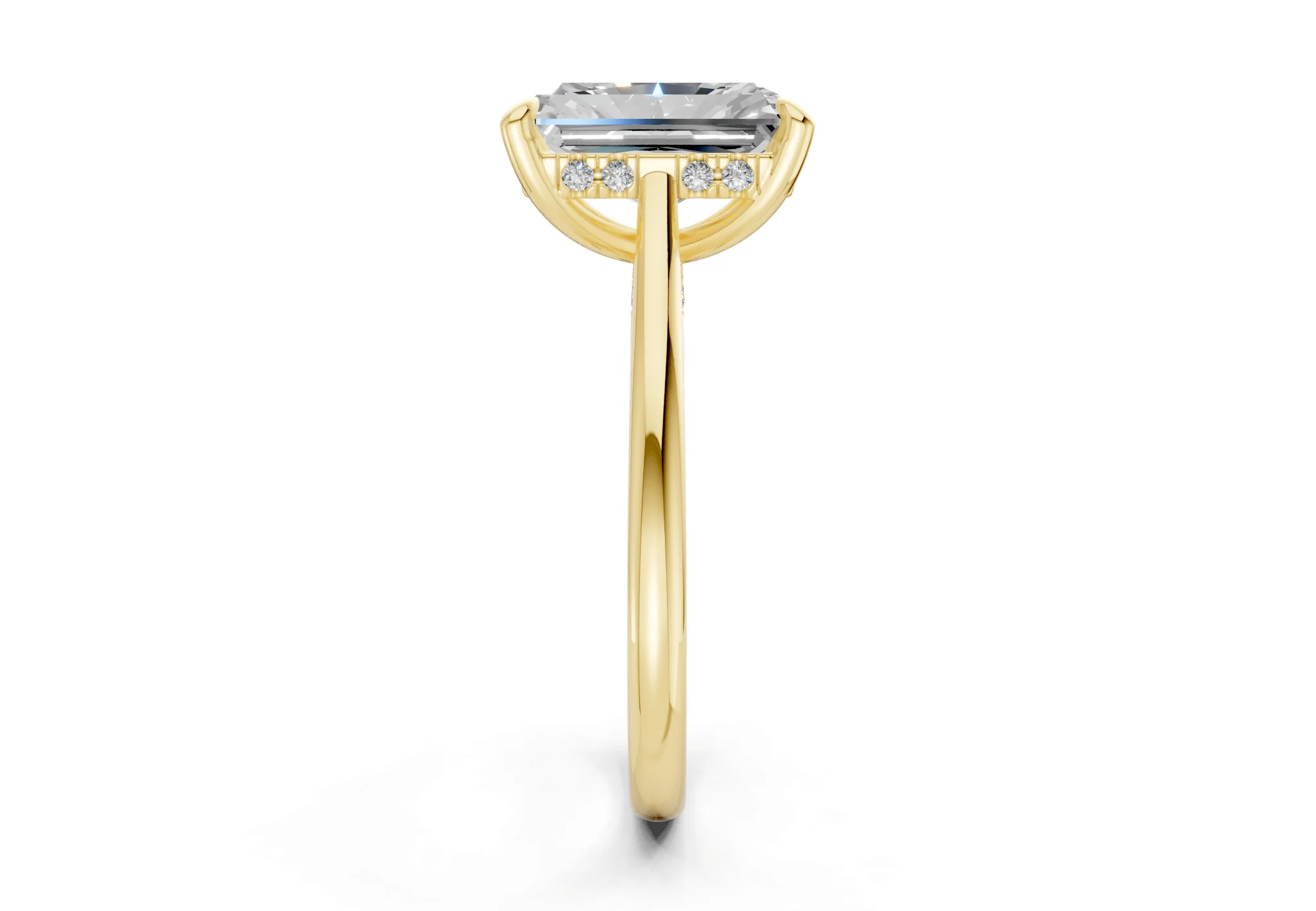 Piper Diamond Solitaire Radiant Cut 2mm Engagement Ring - Image 3