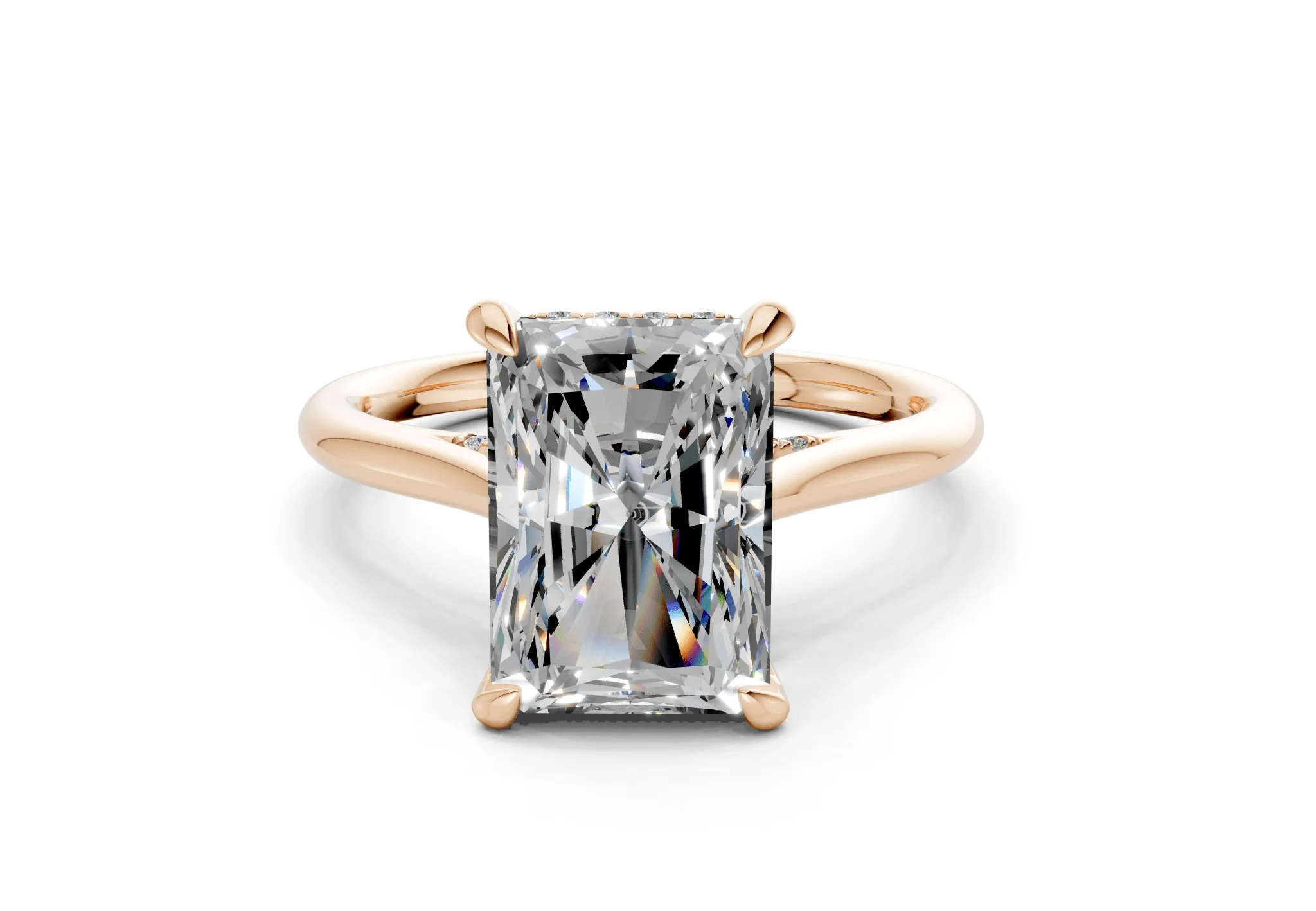 Piper Diamond Solitaire Radiant Cut 2mm Engagement Ring - Image 4