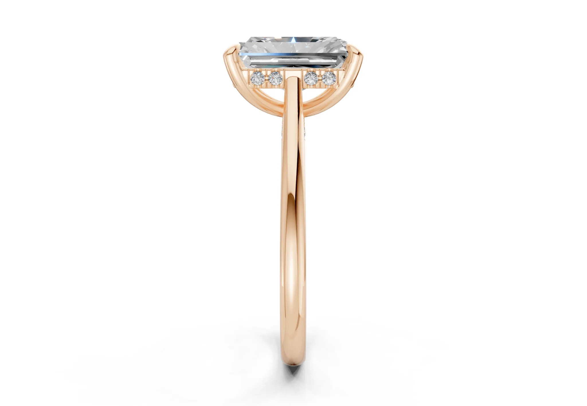 Piper Diamond Solitaire Radiant Cut 2mm Engagement Ring - Image 6