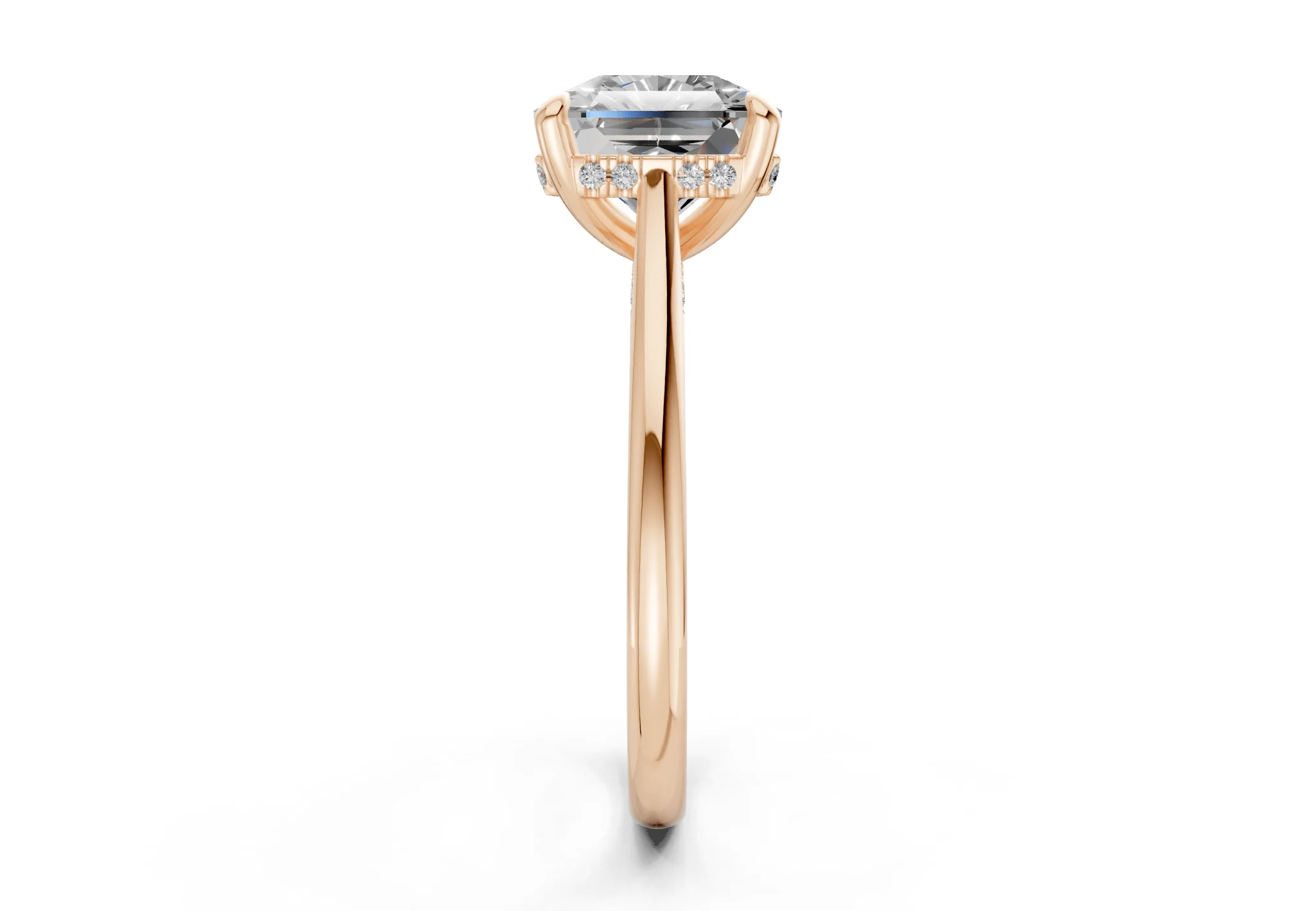 Piper Diamond Solitaire Radiant Squareuare Cut 1.8mm Engagement Ring - Image 6