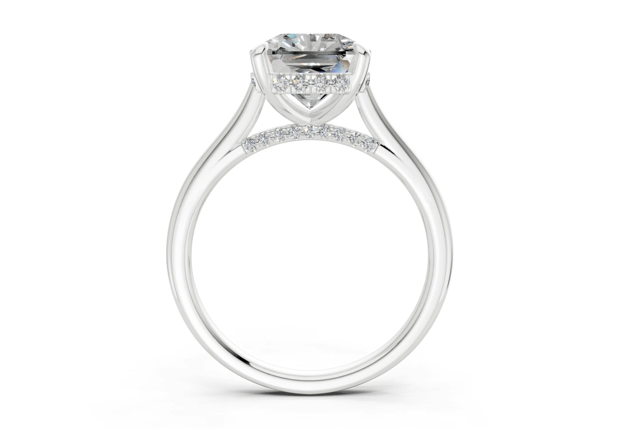 Piper Diamond Solitaire Radiant Squareuare Cut 1.8mm Engagement Ring - Image 8