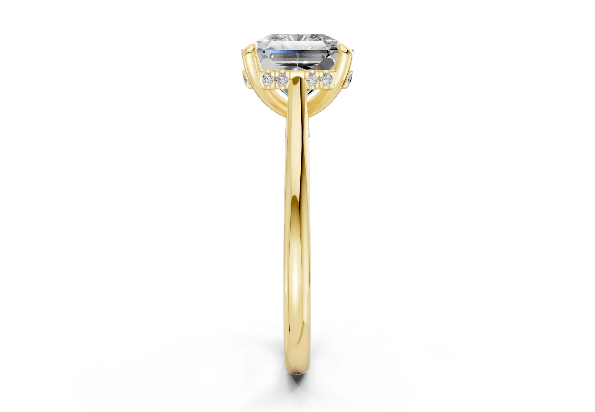 Piper Diamond Solitaire Radiant Squareuare Cut 2.3mm Engagement Ring - Image 3