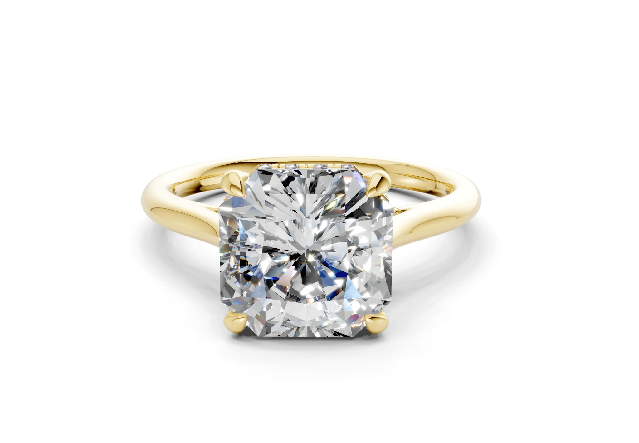 Piper Diamond Solitaire Radiant Squareuare Cut 2mm Engagement Ring