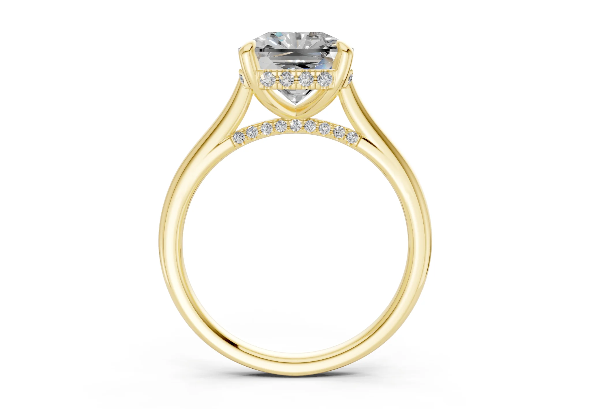 Piper Diamond Solitaire Radiant Squareuare Cut 2mm Engagement Ring - Image 2
