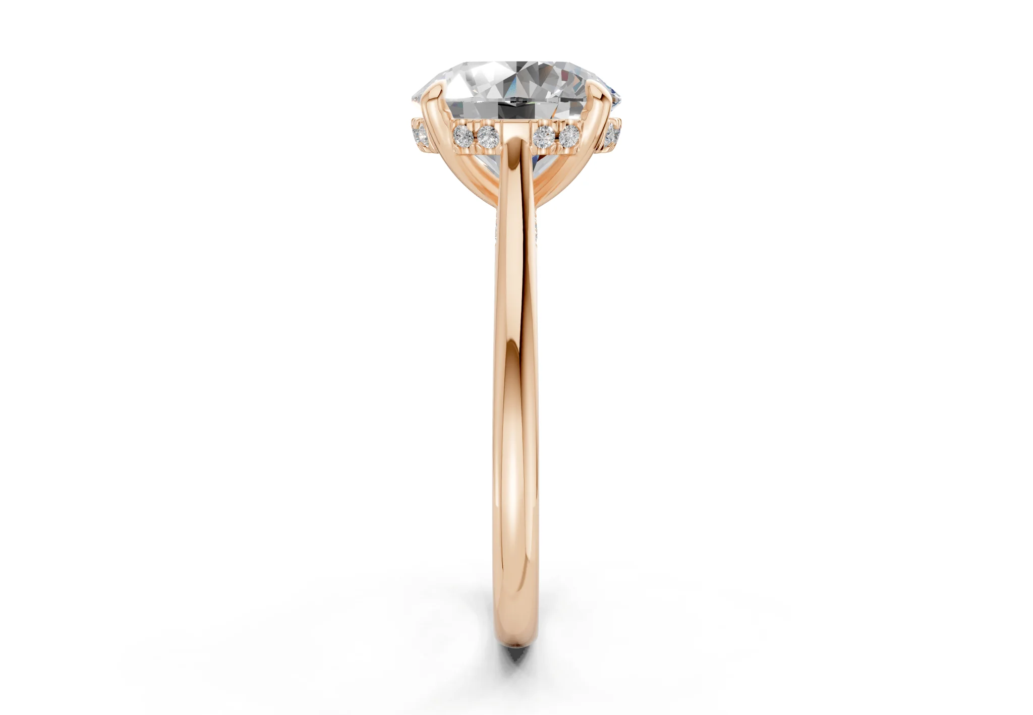 Piper Diamond Solitaire Round Cut 2.3mm Engagement Ring - Image 6