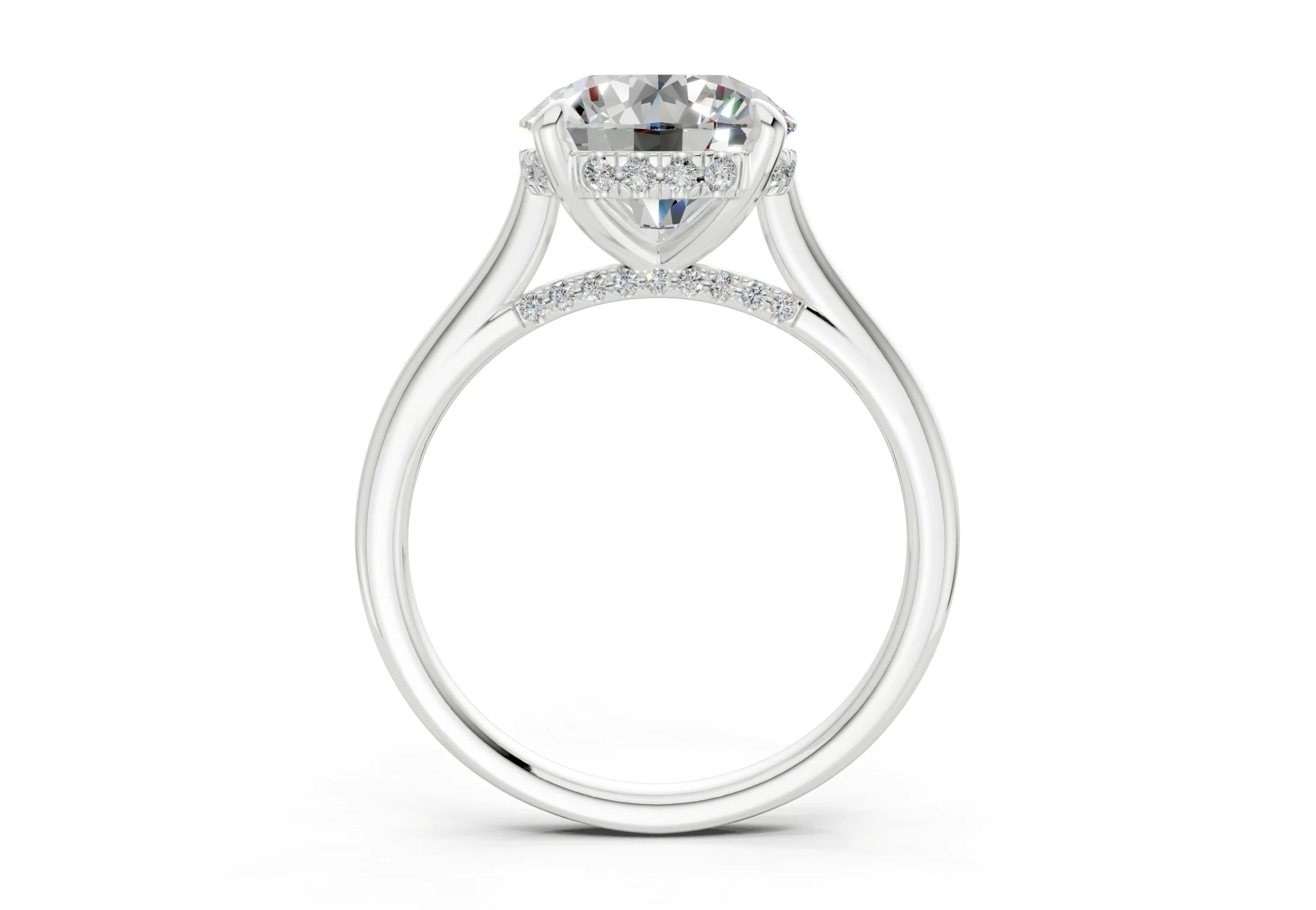 Piper Diamond Solitaire Round Cut 2.3mm Engagement Ring - Image 8