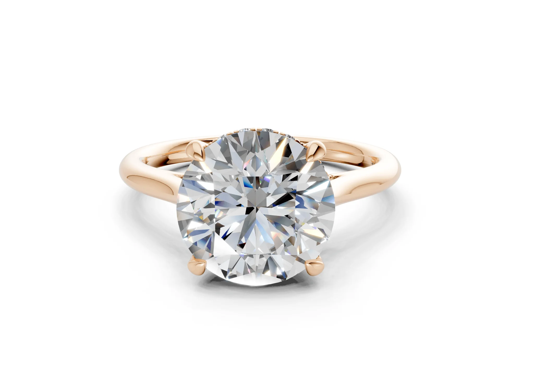 Piper Diamond Solitaire Round Cut 2mm Engagement Ring - Image 4