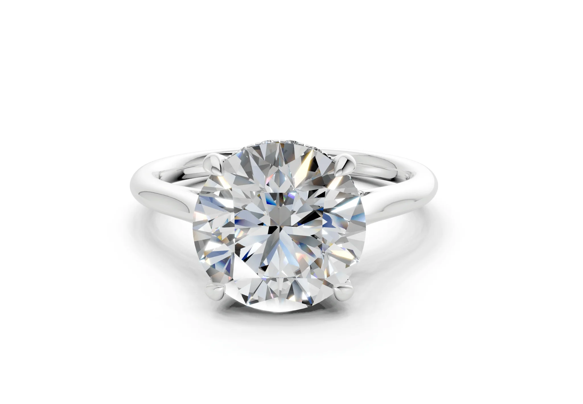 Piper Diamond Solitaire Round Cut 2mm Engagement Ring - Image 7