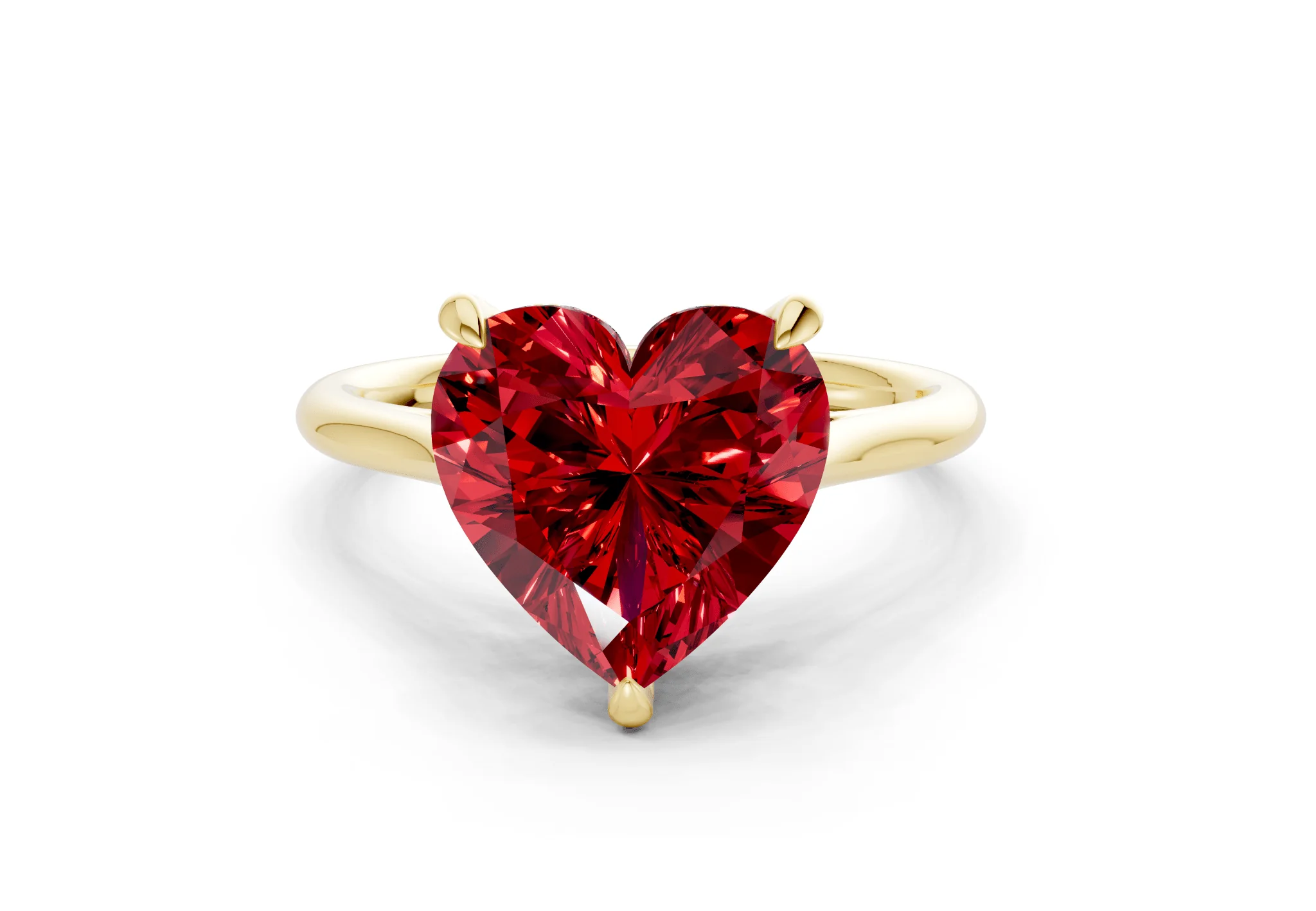 Piper Ruby Gemstone Solitaire Heart Cut 2.3mm Engagement Ring
