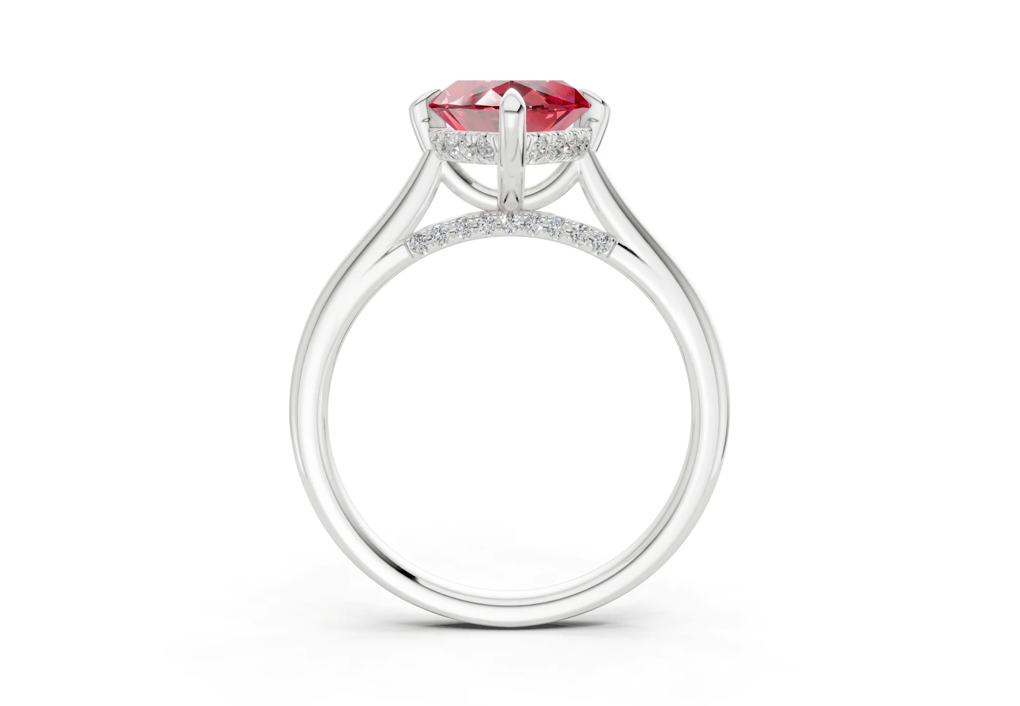 Piper Ruby Gemstone Solitaire Marquise Cut 2mm Engagement Ring - Image 8