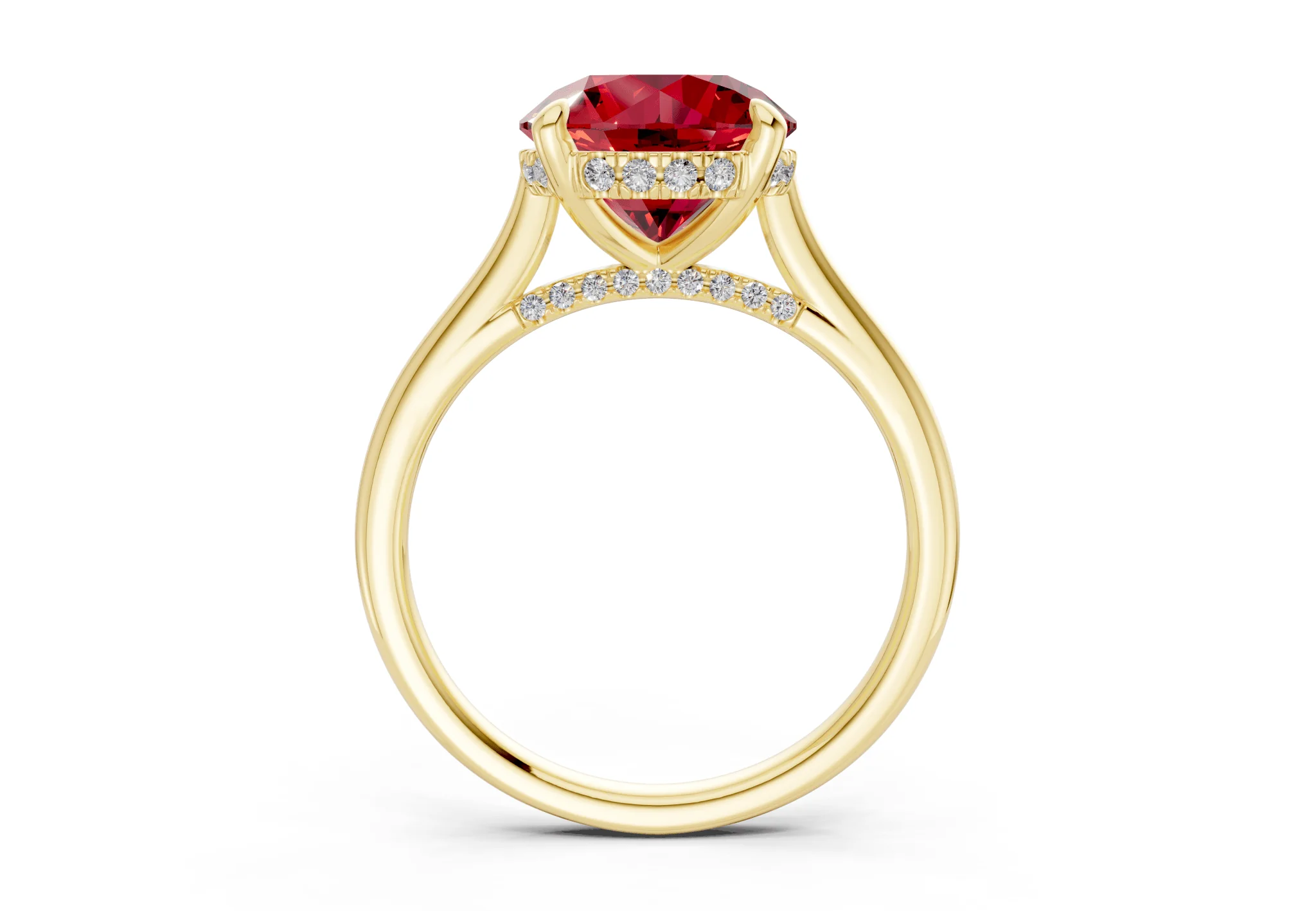Piper Ruby Gemstone Solitaire Round Cut 2.3mm Engagement Ring - Image 2
