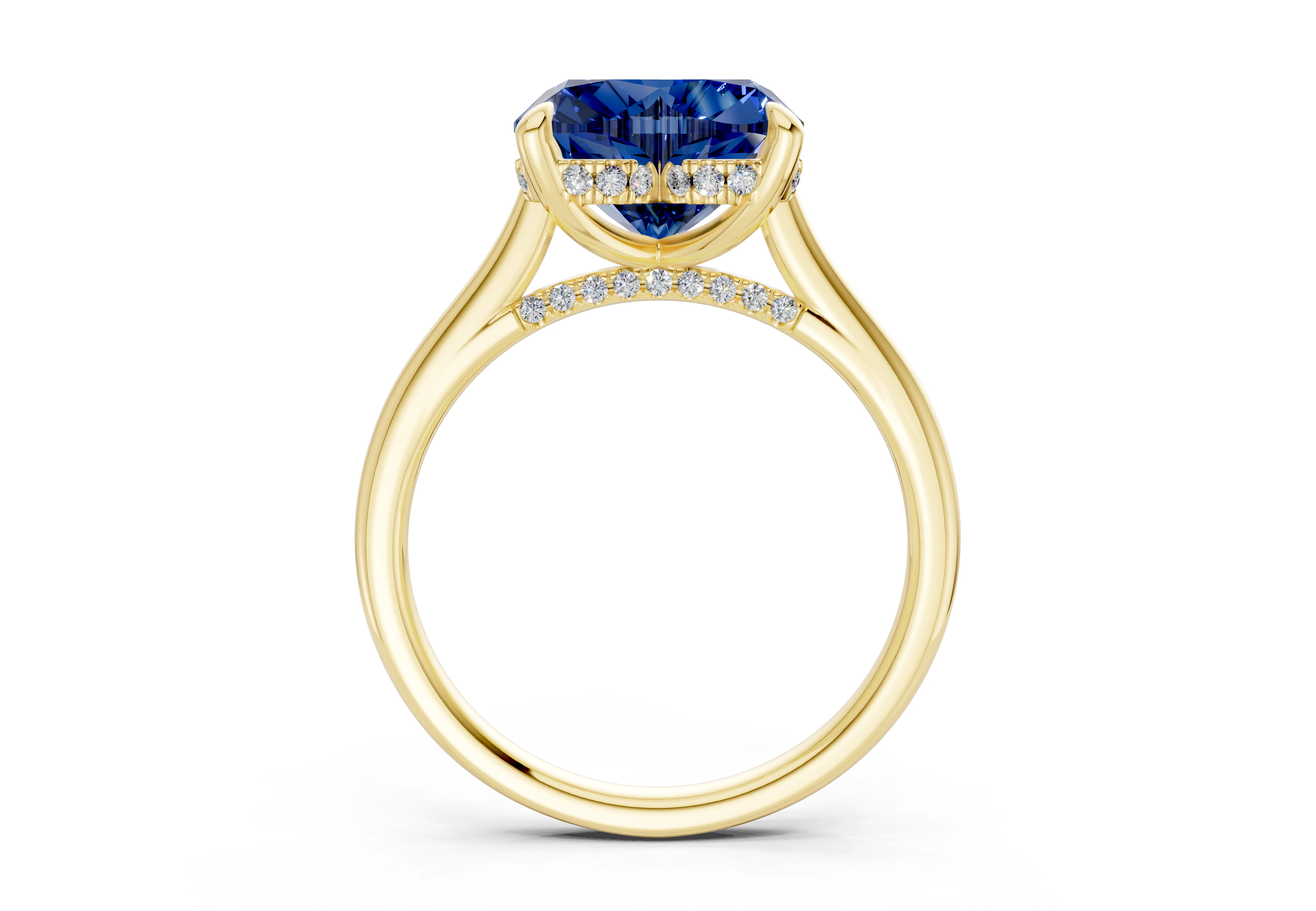 Piper Sapphire Gemstone Solitaire Heart Cut 1.8mm Engagement Ring - Image 2