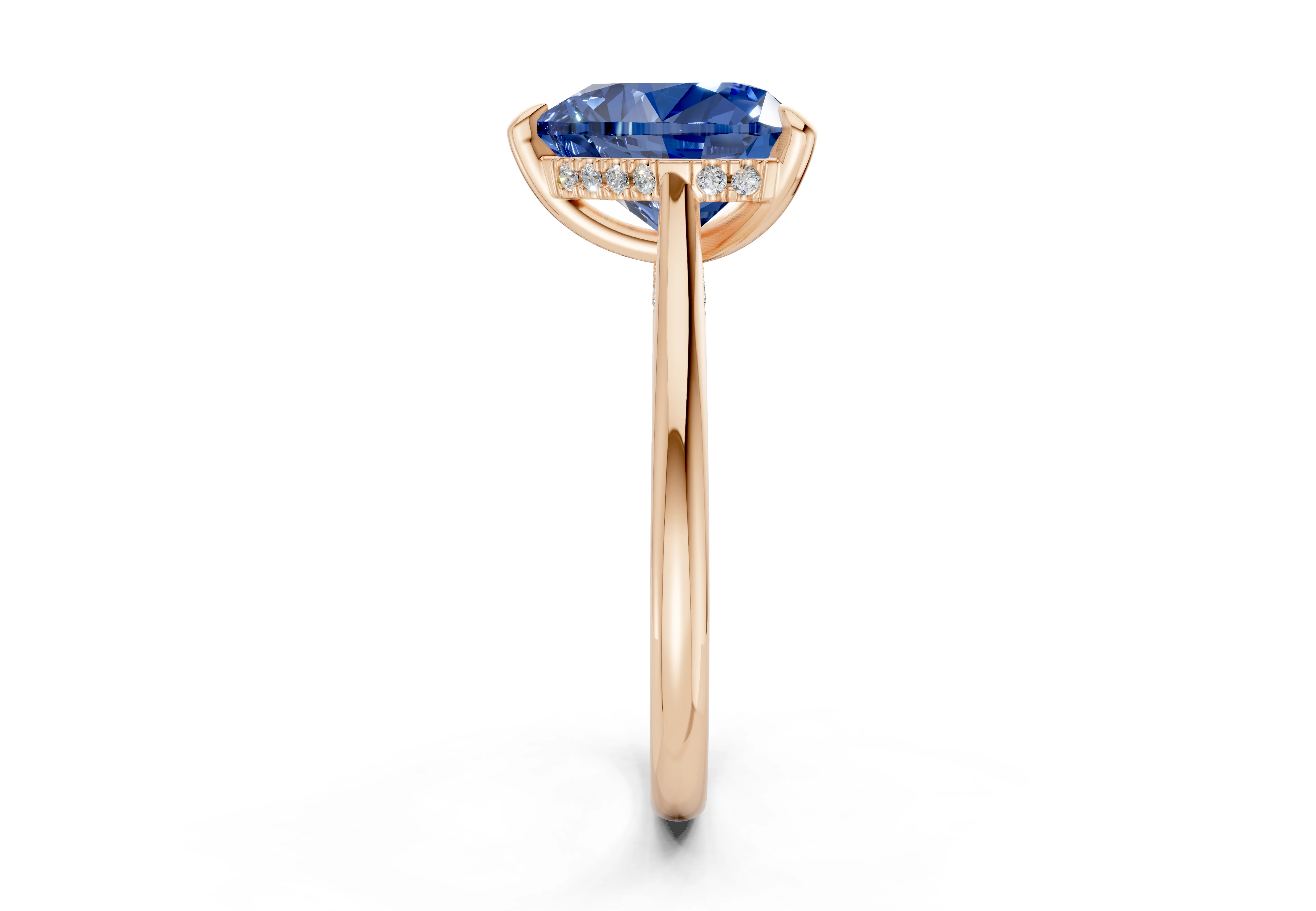 Piper Sapphire Gemstone Solitaire Heart Cut 1.8mm Engagement Ring - Image 6