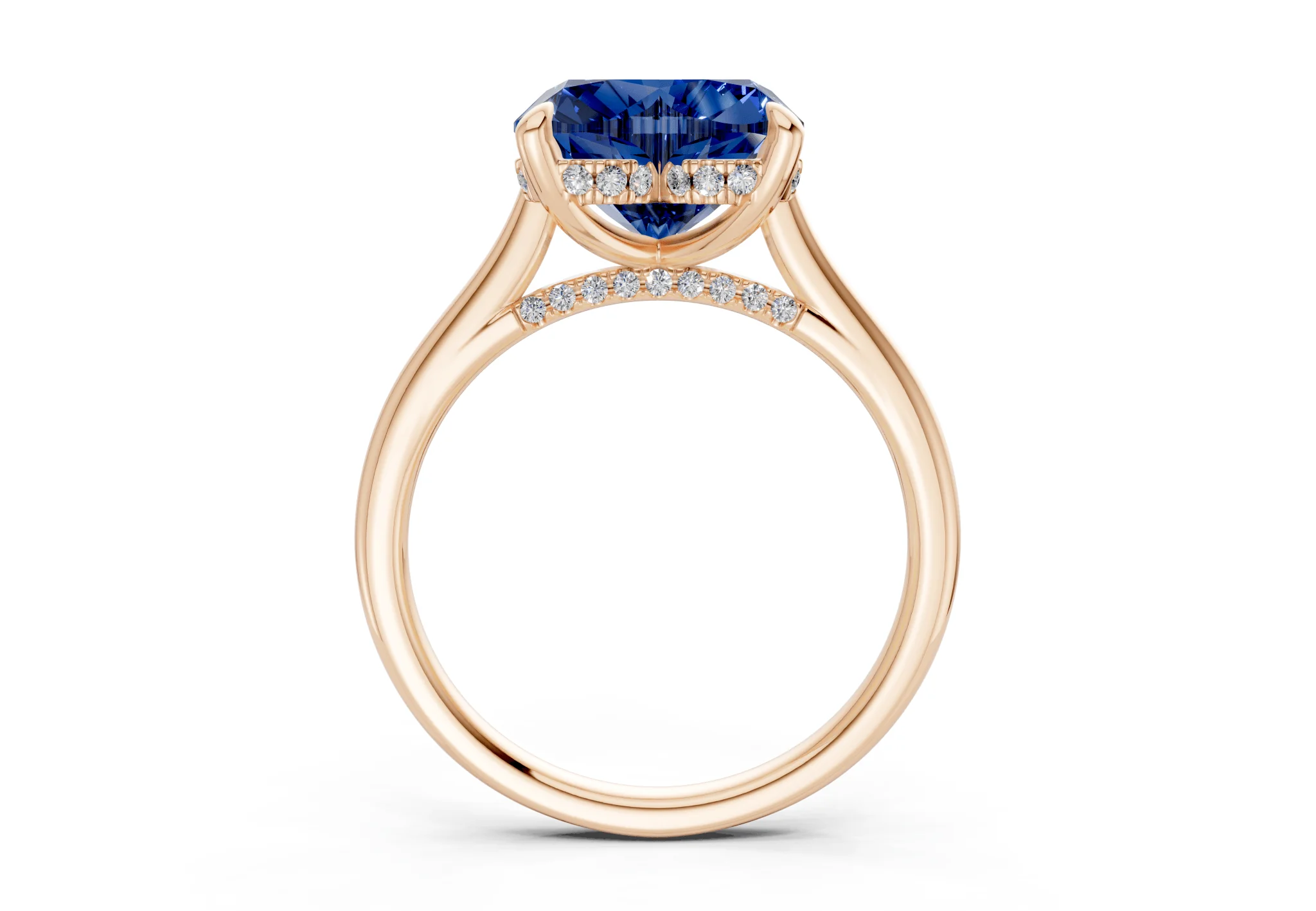 Piper Sapphire Gemstone Solitaire Heart Cut 2.3mm Engagement Ring - Image 5