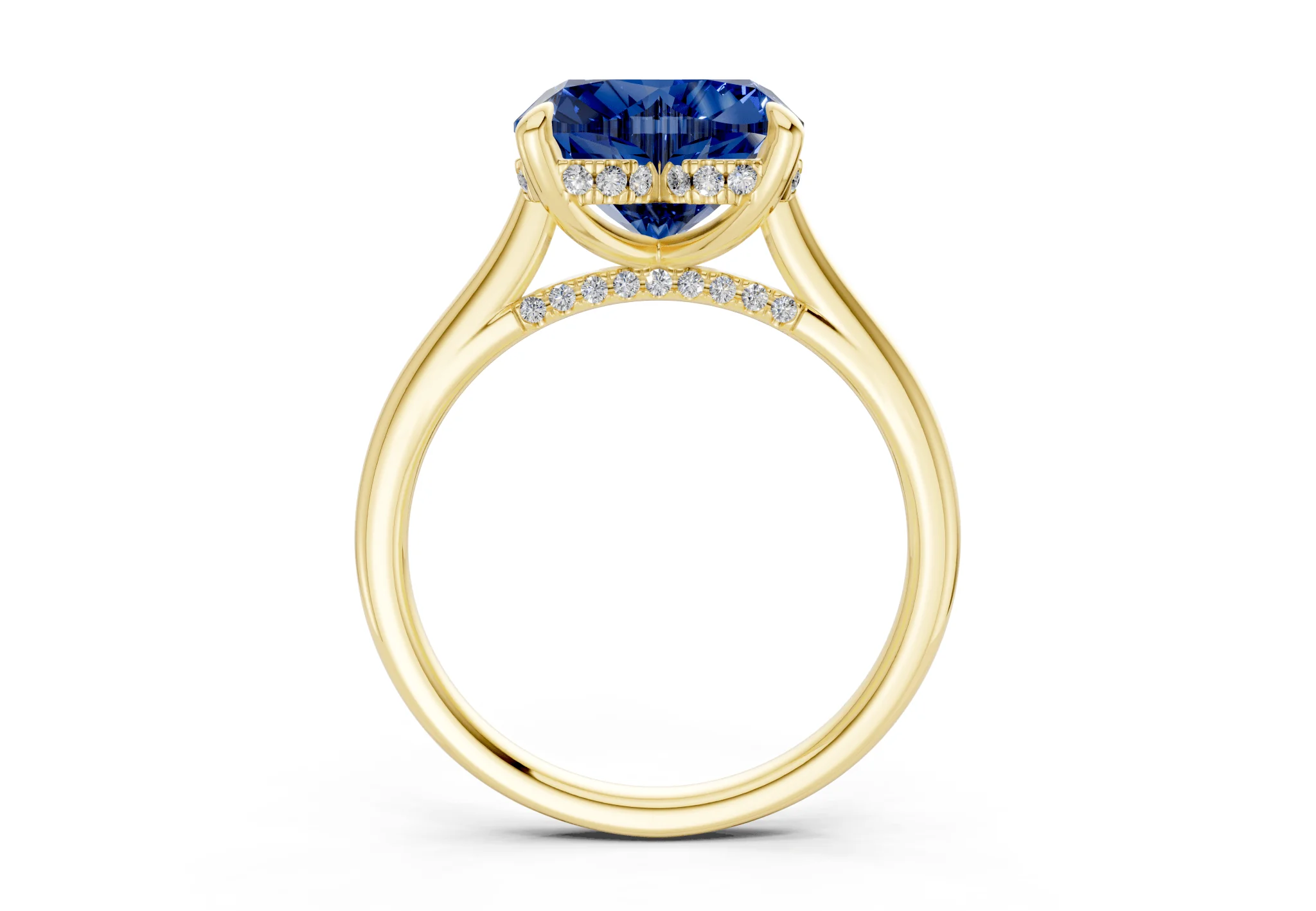 Piper Sapphire Gemstone Solitaire Heart Cut 2mm Engagement Ring - Image 2