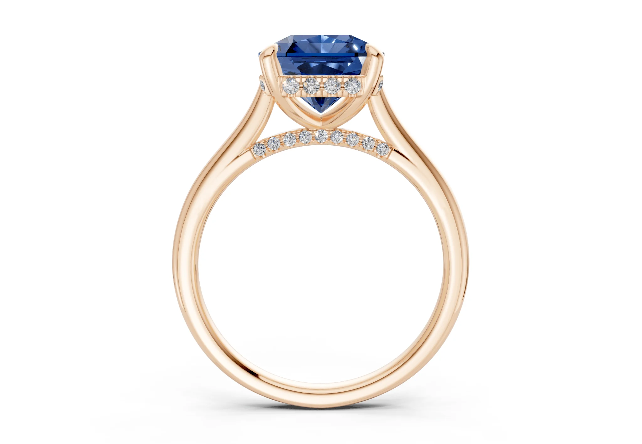 Piper Sapphire Gemstone Solitaire Radiant Squareuare Cut 2.3mm Engagement Ring - Image 5