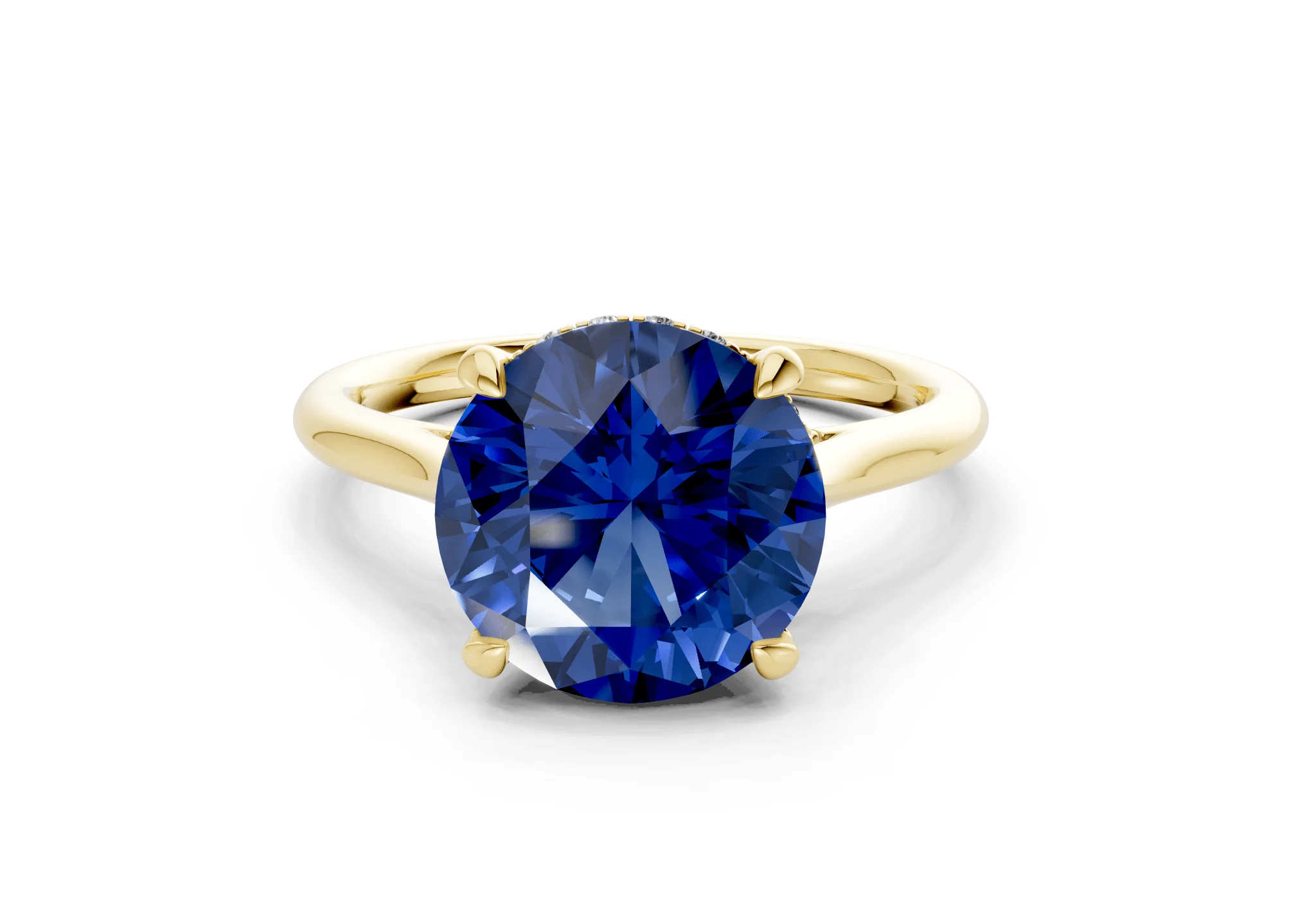 Piper Sapphire Gemstone Solitaire Round Cut 2.3mm Engagement Ring
