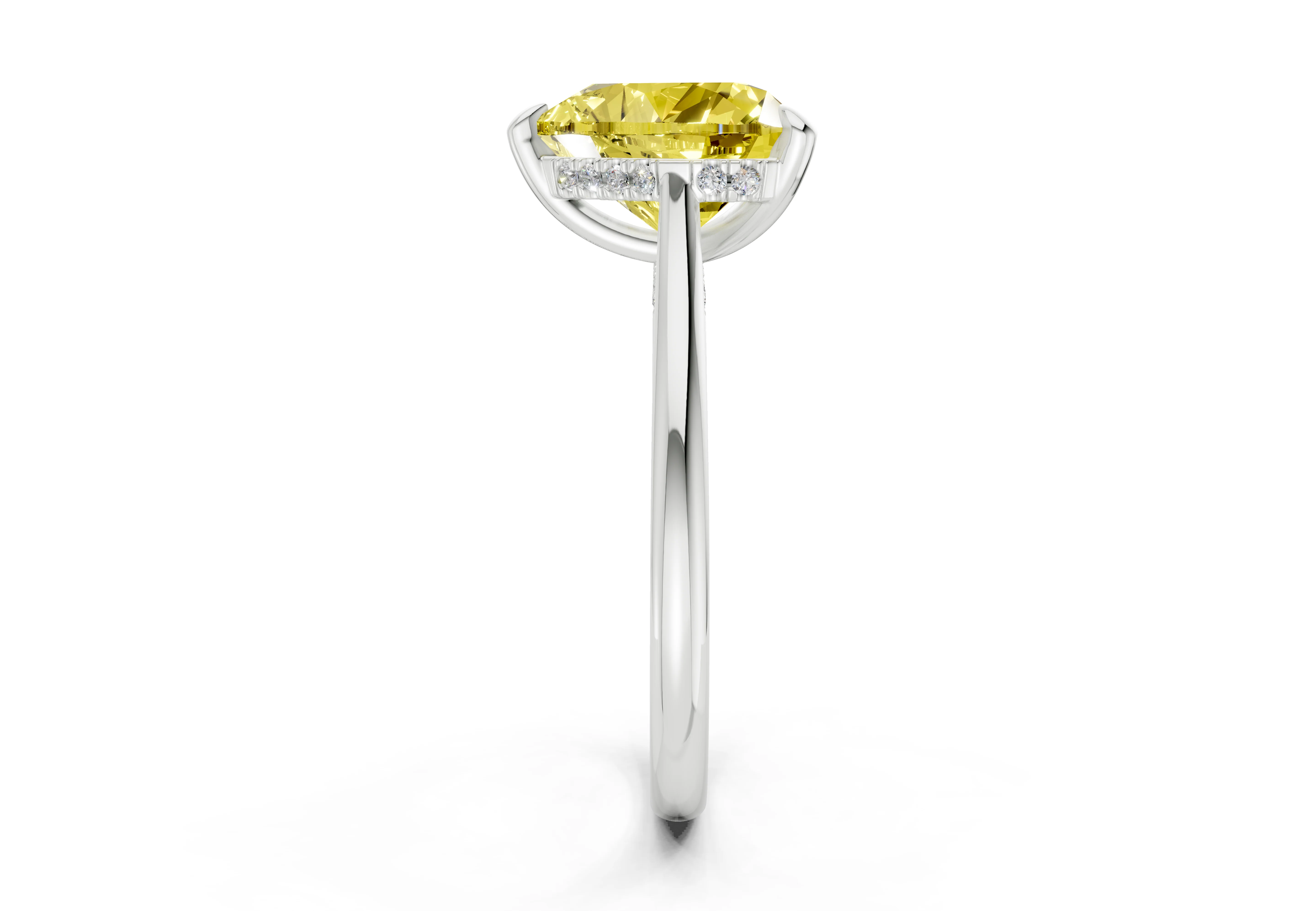 Piper Yellow Diamond Solitaire Heart Cut 2mm Engagement Ring - Image 9