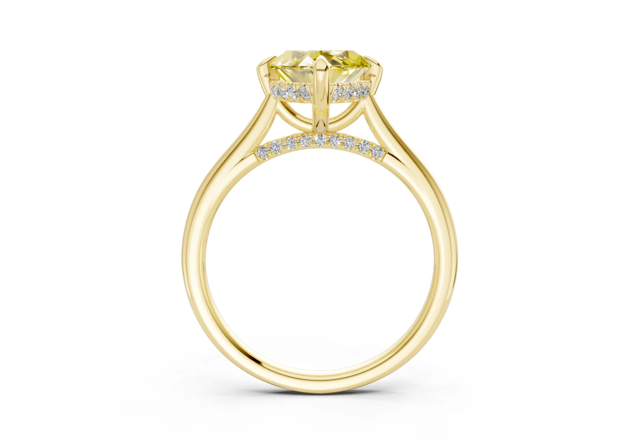 Piper Yellow Diamond Solitaire Marquise Cut 2mm Engagement Ring - Image 2