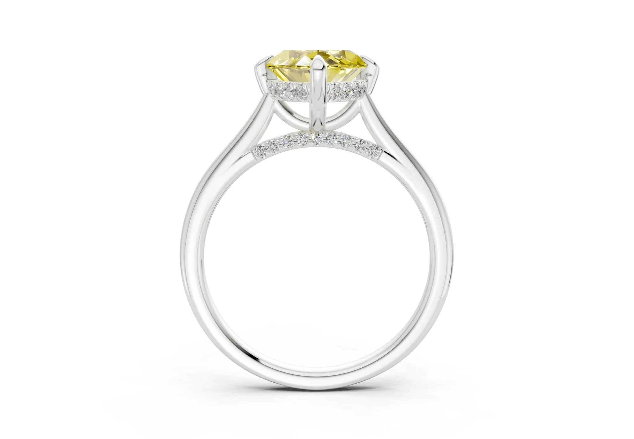 Piper Yellow Diamond Solitaire Marquise Cut 2mm Engagement Ring - Image 8
