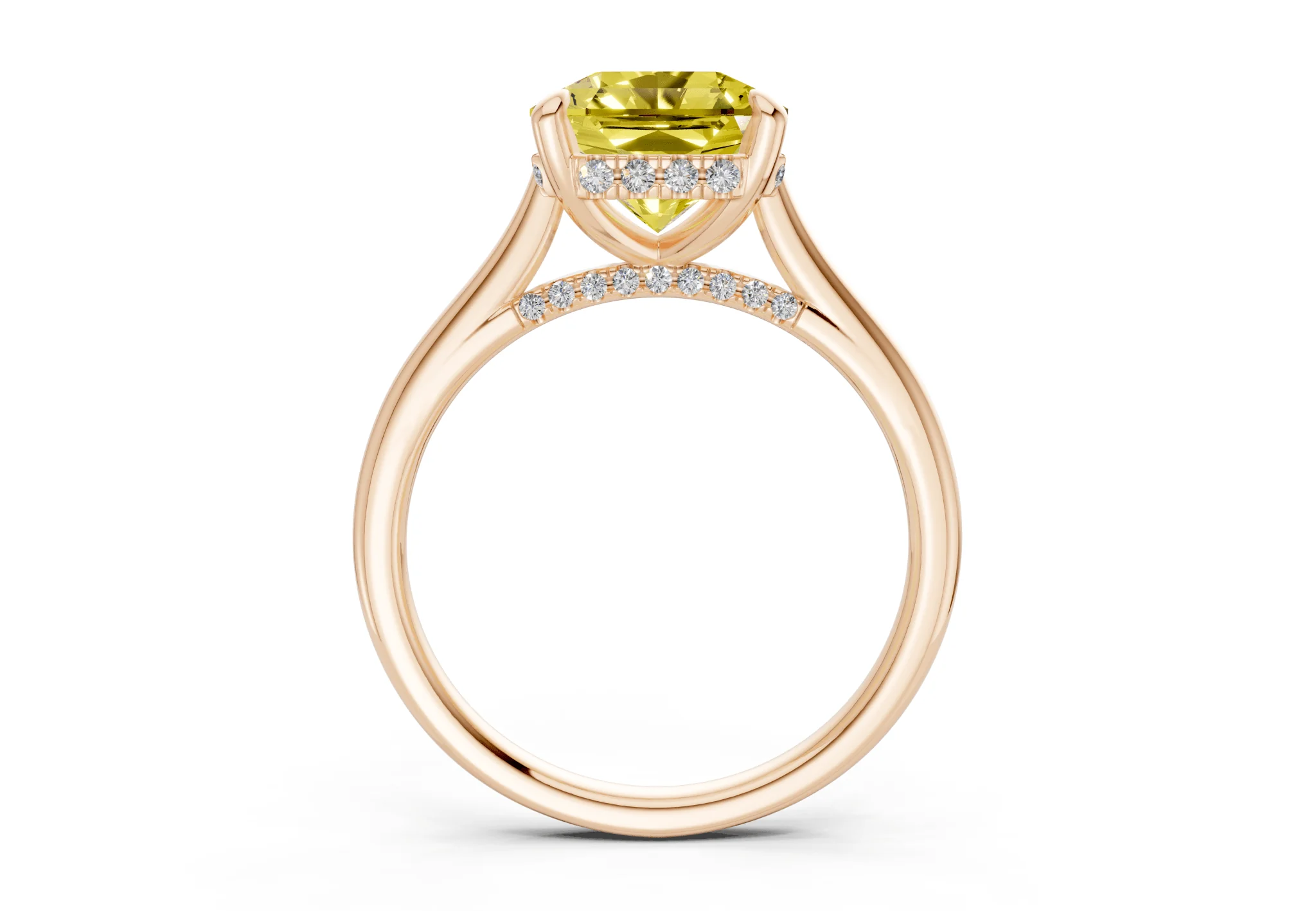 Piper Yellow Diamond Solitaire Radiant Squareuare Cut 2.3mm Engagement Ring - Image 5
