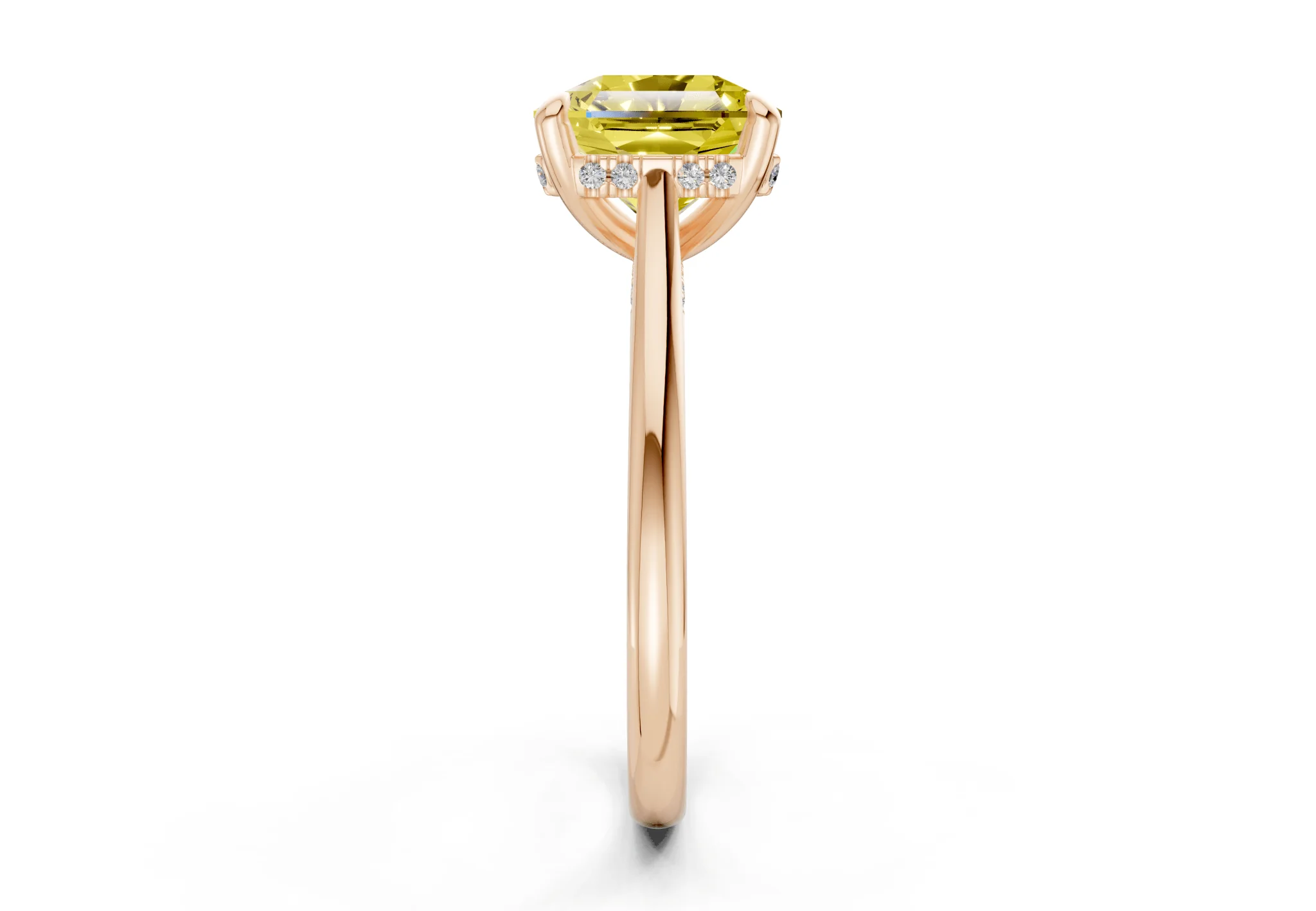 Piper Yellow Diamond Solitaire Radiant Squareuare Cut 2.3mm Engagement Ring - Image 6