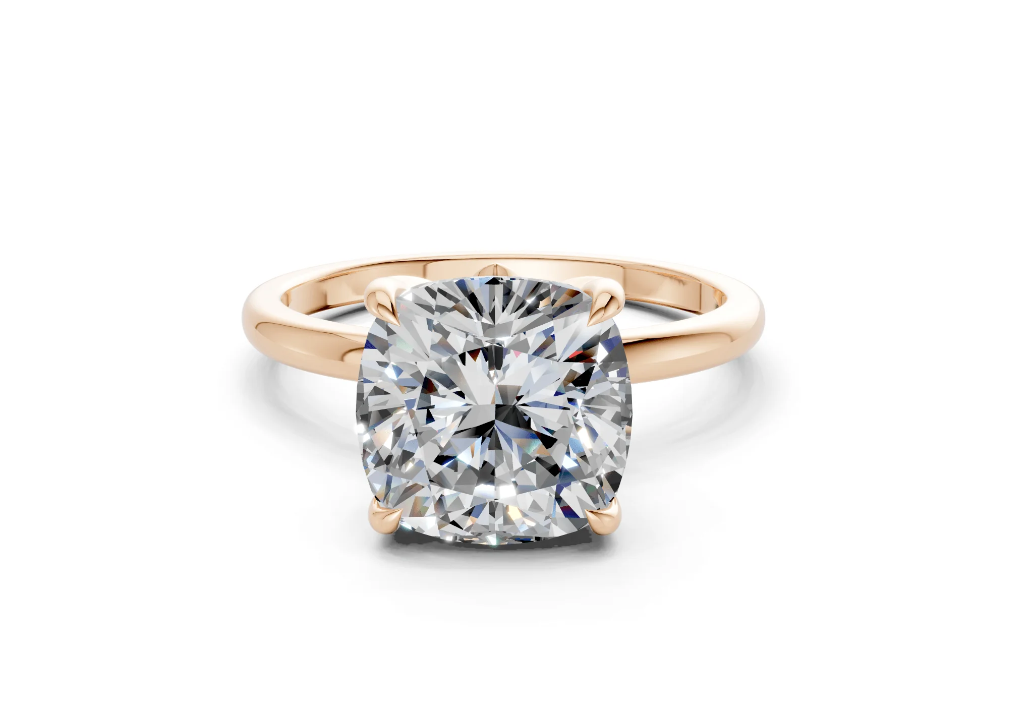 Skye Diamond Solitaire Cushion Squareuare Cut 1.8mm Engagement Ring - Image 4