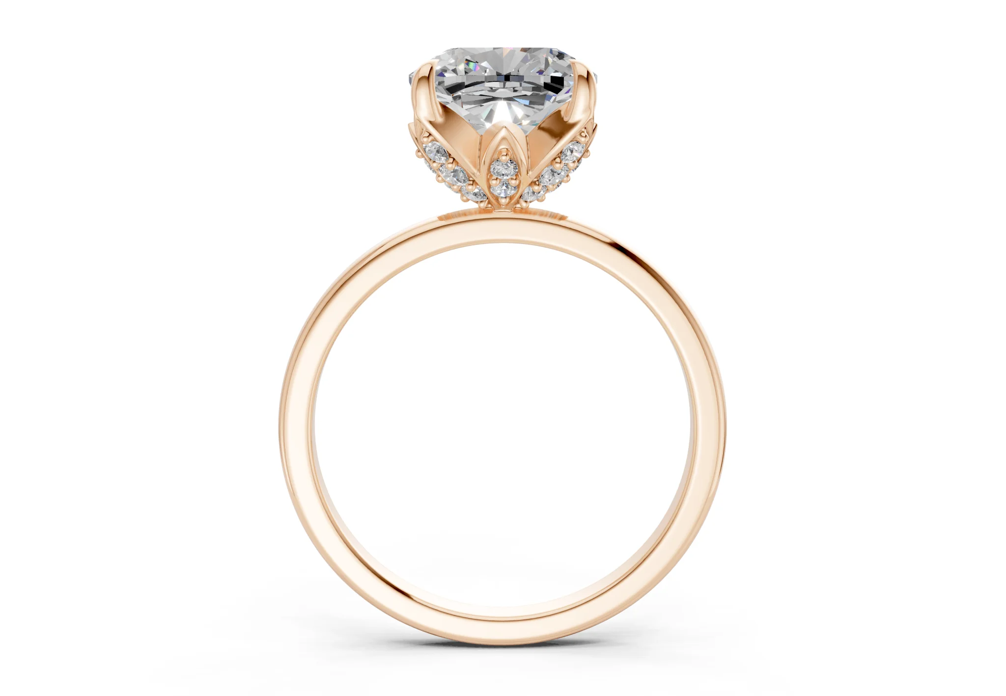 Skye Diamond Solitaire Cushion Squareuare Cut 1.8mm Engagement Ring - Image 5