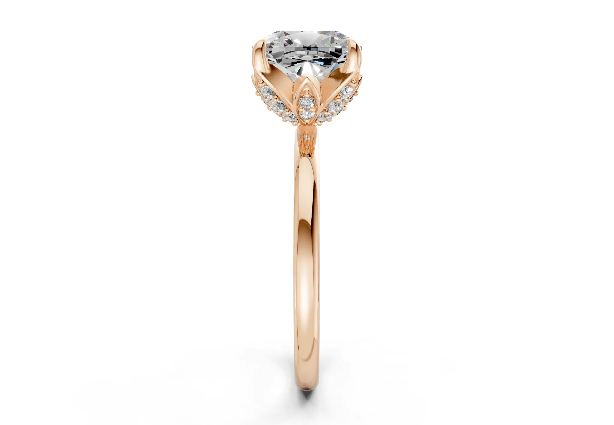 Skye Diamond Solitaire Cushion Squareuare Cut 1.8mm Engagement Ring - Image 6