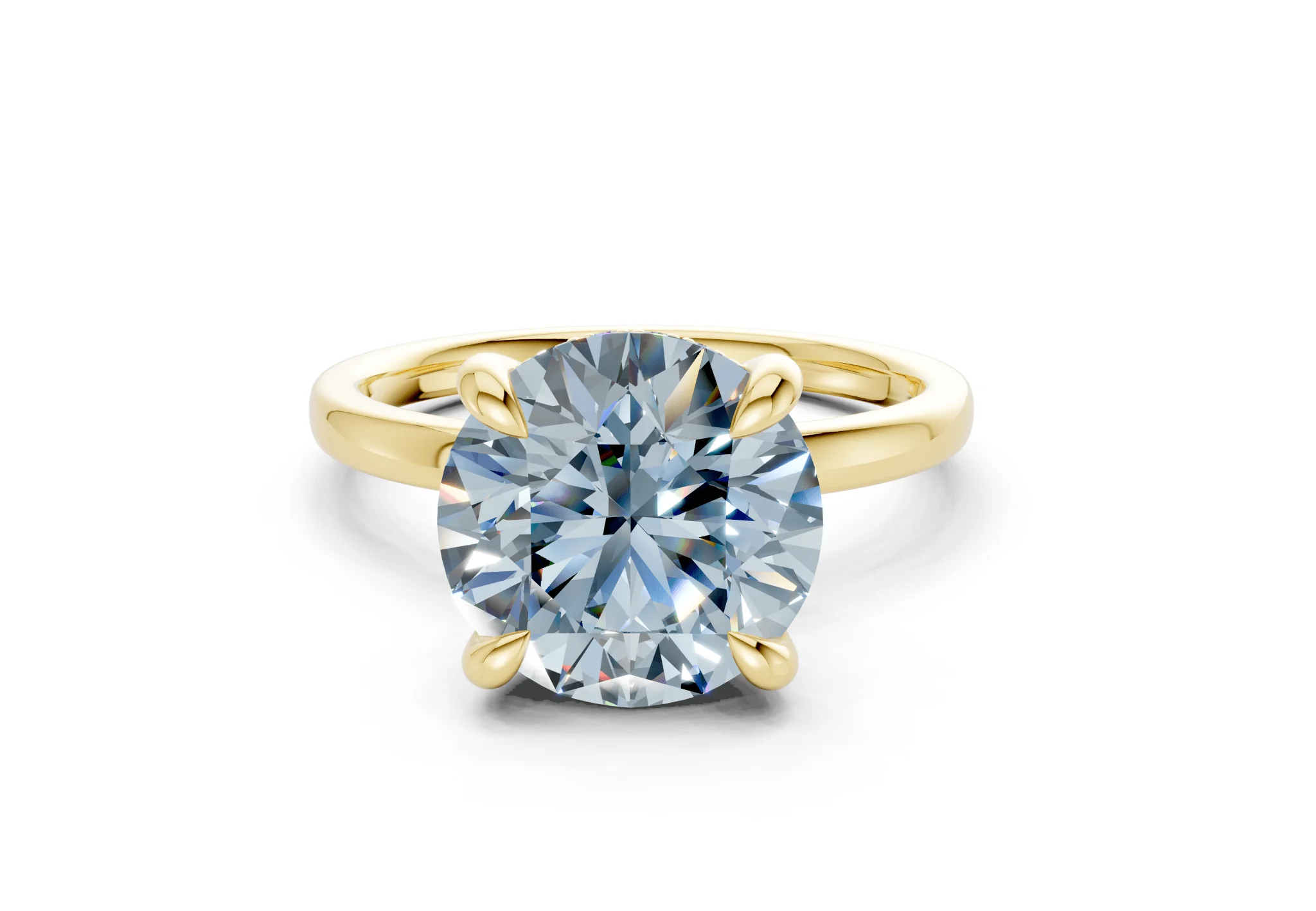 Solstice Blue Diamond Solitaire Round Cut 1.8mm Engagement Ring