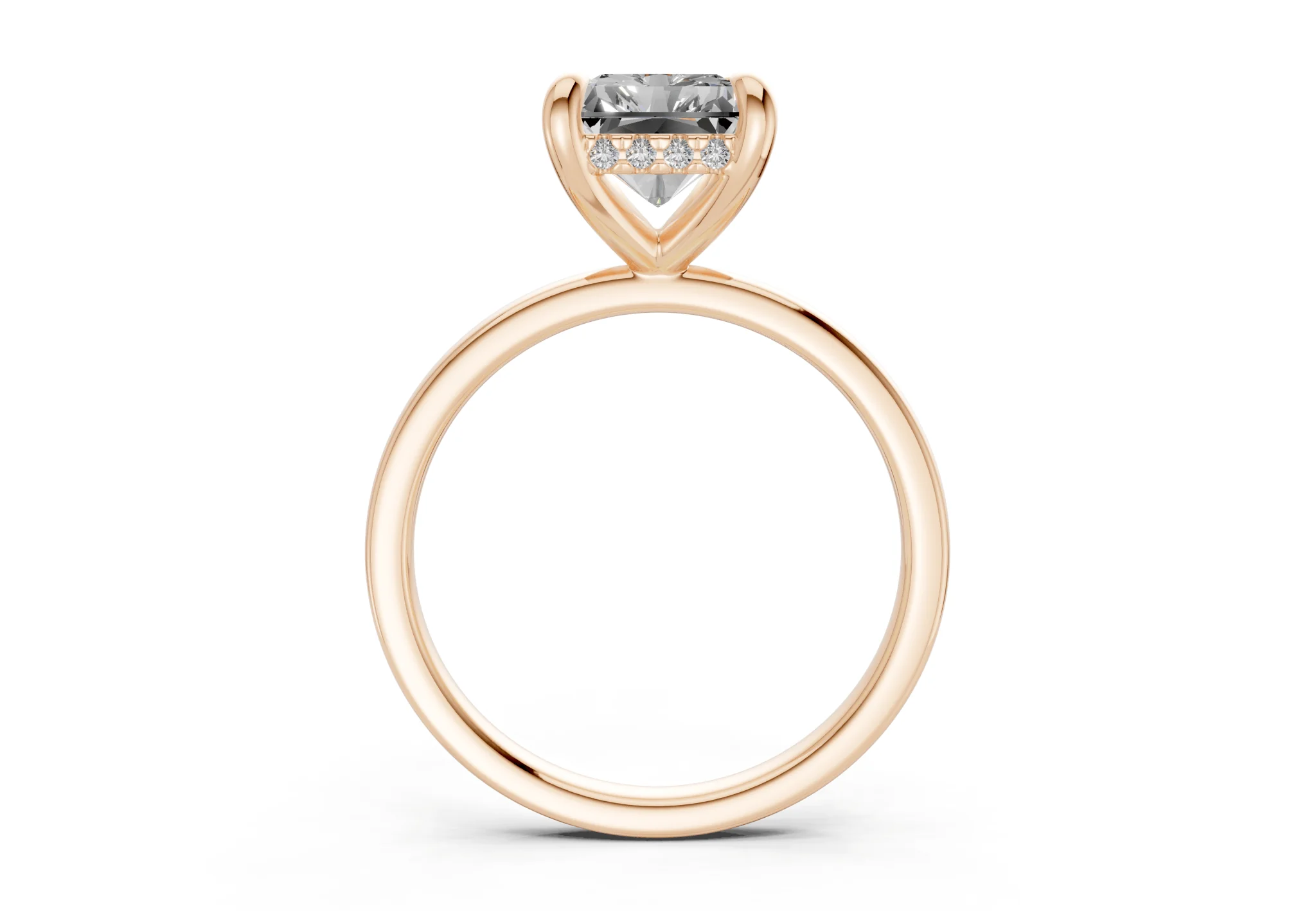 Solstice Diamond Solitaire Radiant Cut 2.3mm Engagement Ring - Image 5