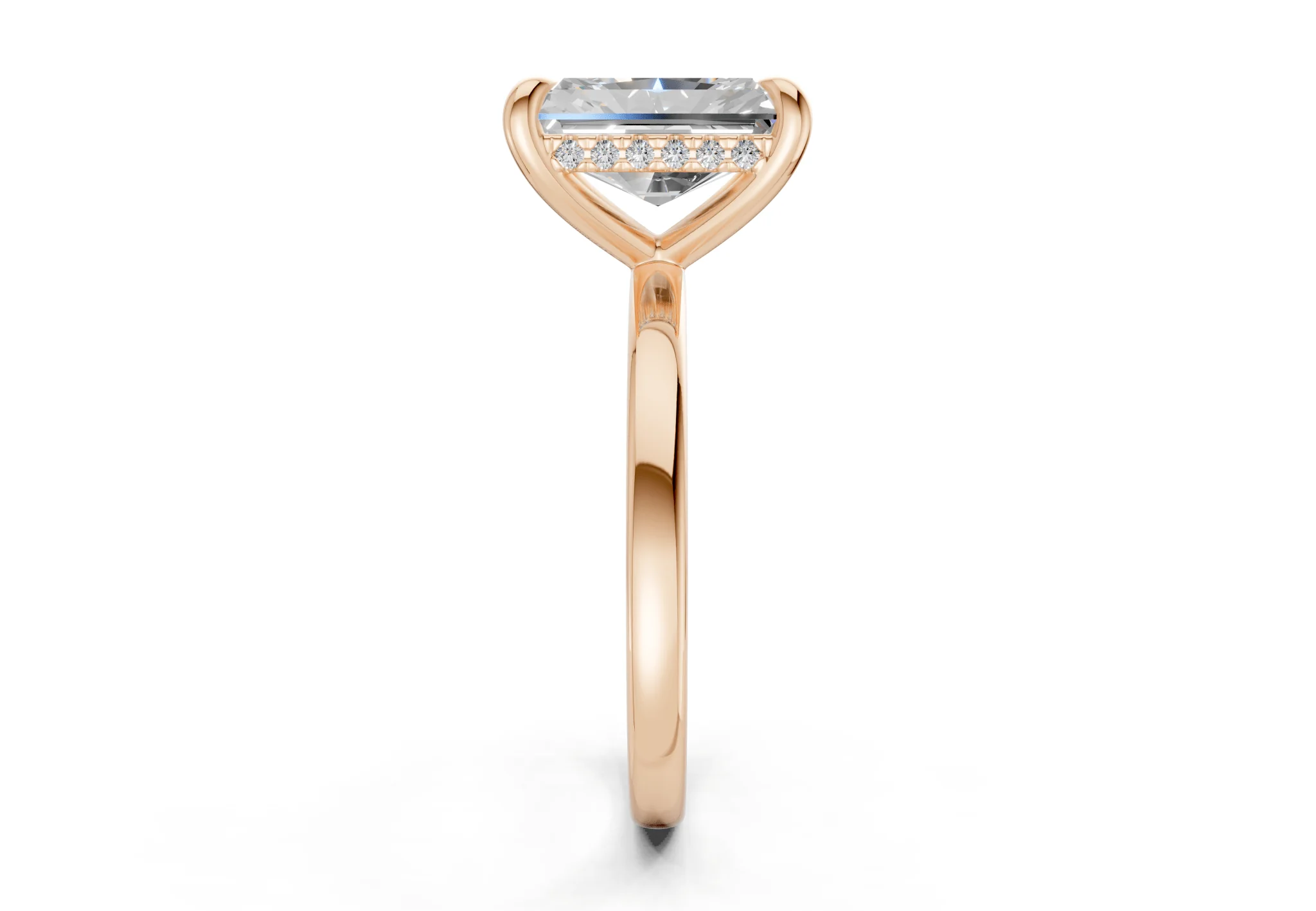 Solstice Diamond Solitaire Radiant Cut 2.3mm Engagement Ring - Image 6