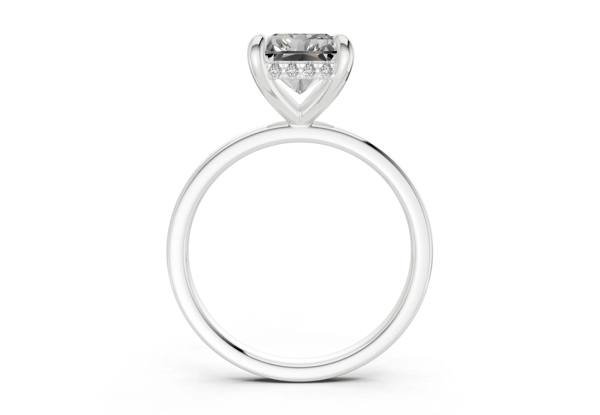 Solstice Diamond Solitaire Radiant Cut 2.3mm Engagement Ring - Image 8