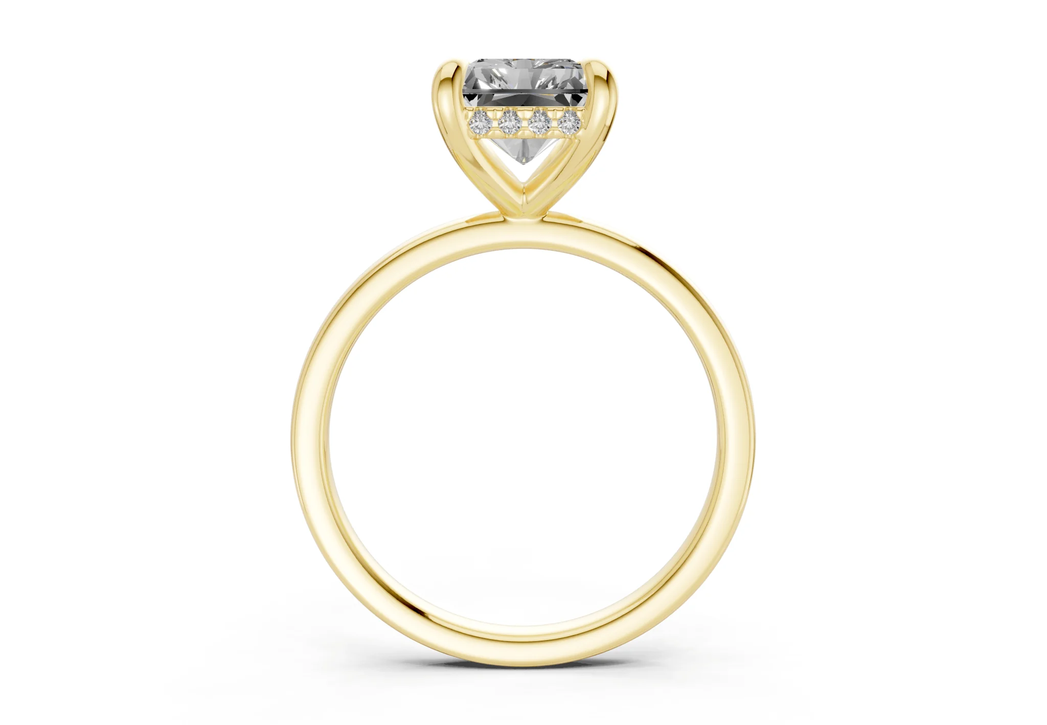 Solstice Diamond Solitaire Radiant Cut 2mm Engagement Ring - Image 2