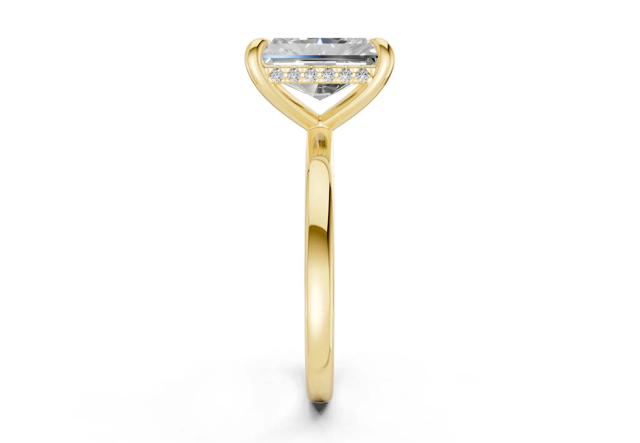 Solstice Diamond Solitaire Radiant Cut 2mm Engagement Ring - Image 3