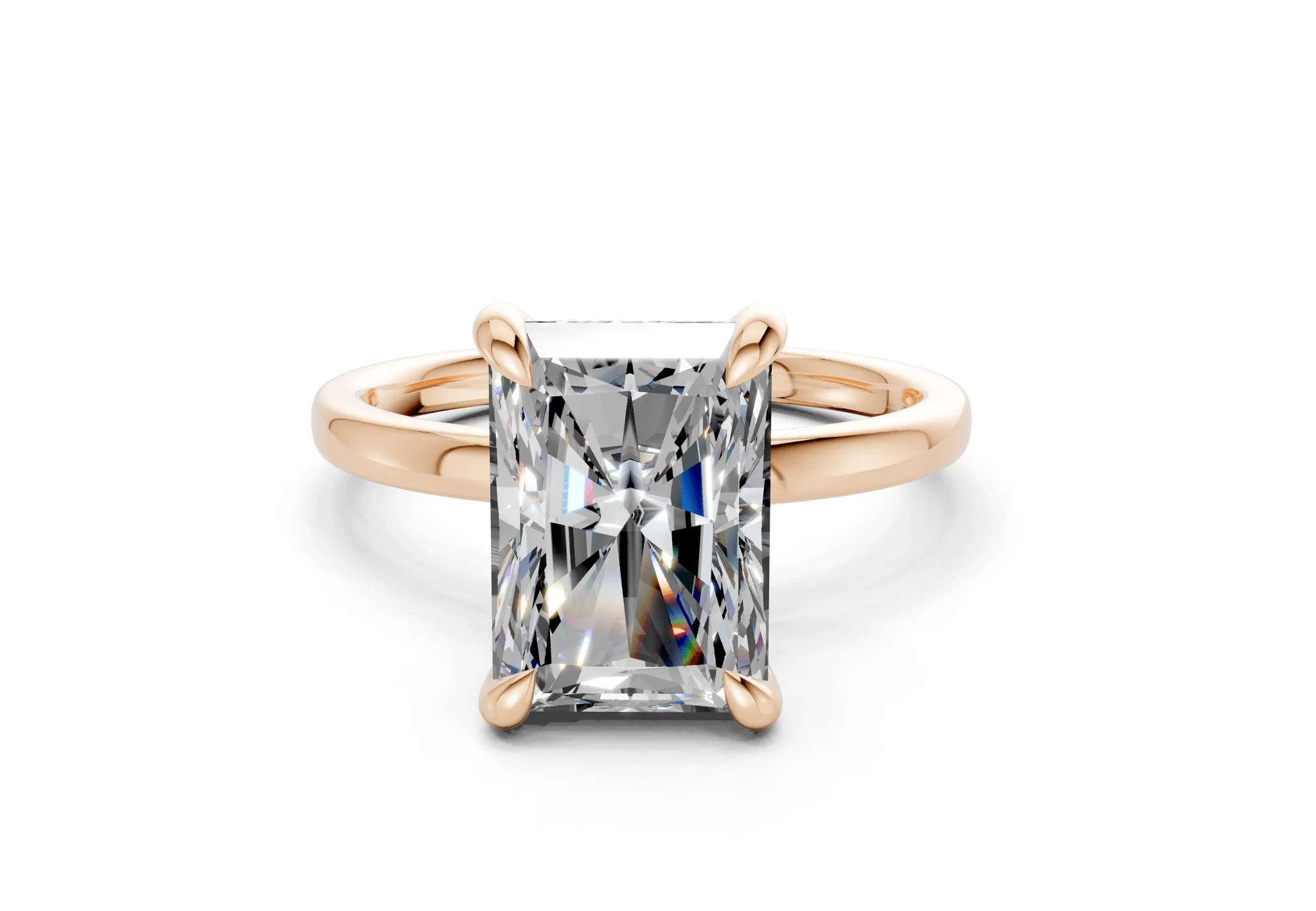 Solstice Diamond Solitaire Radiant Cut 2mm Engagement Ring - Image 4