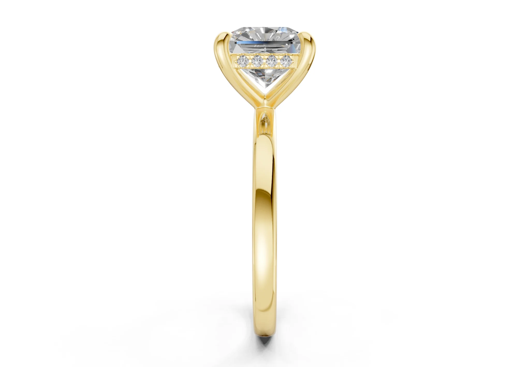 Solstice Diamond Solitaire Radiant Squareuare Cut 2.3mm Engagement Ring - Image 3
