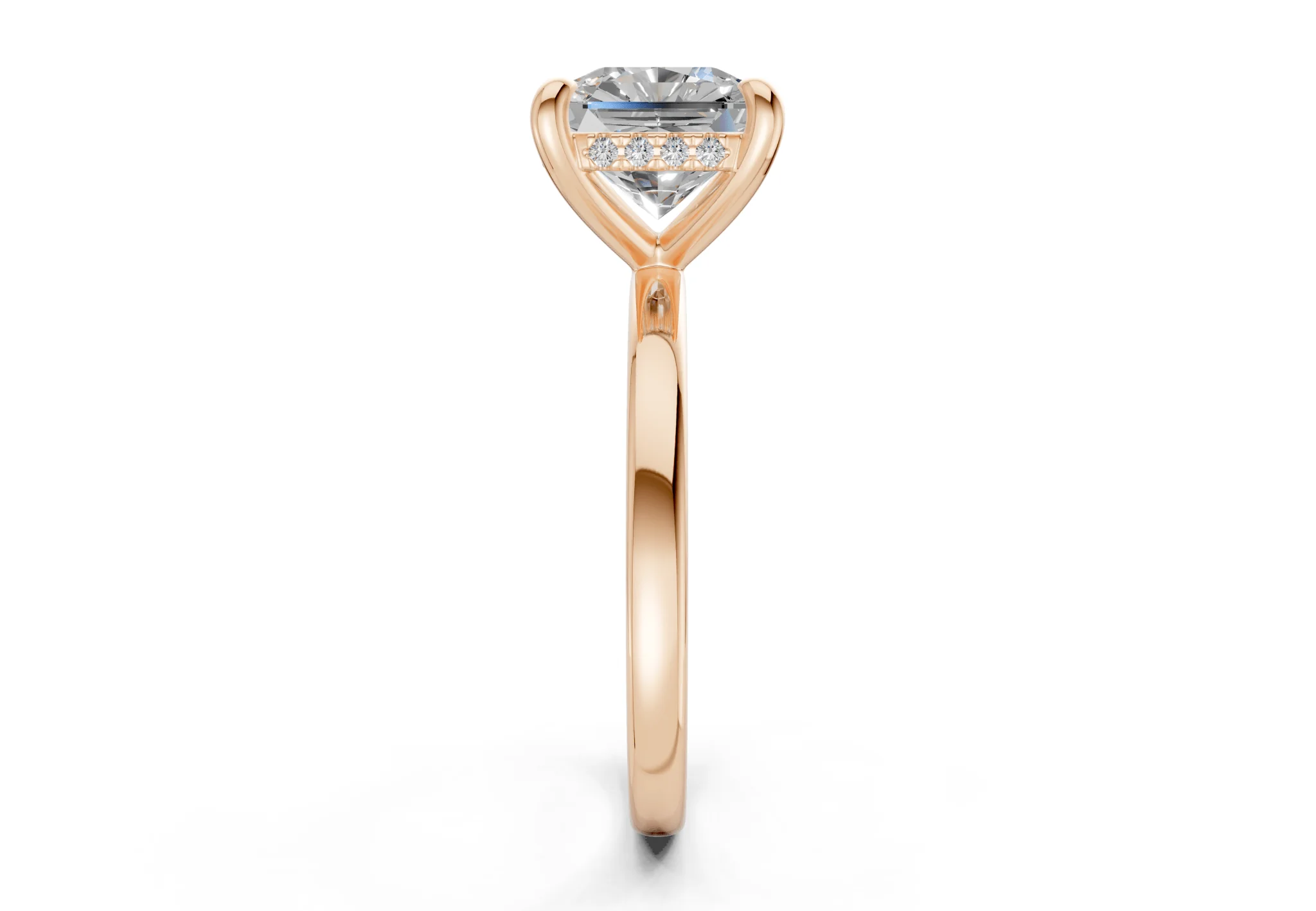 Solstice Diamond Solitaire Radiant Squareuare Cut 2.3mm Engagement Ring - Image 6