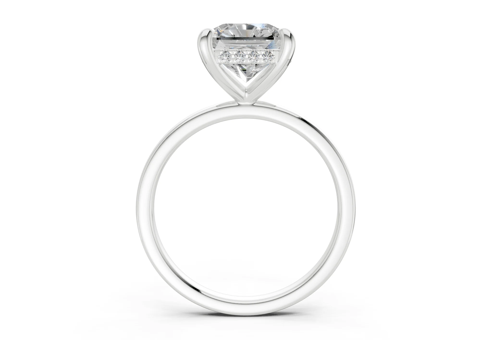 Solstice Diamond Solitaire Radiant Squareuare Cut 2mm Engagement Ring - Image 8