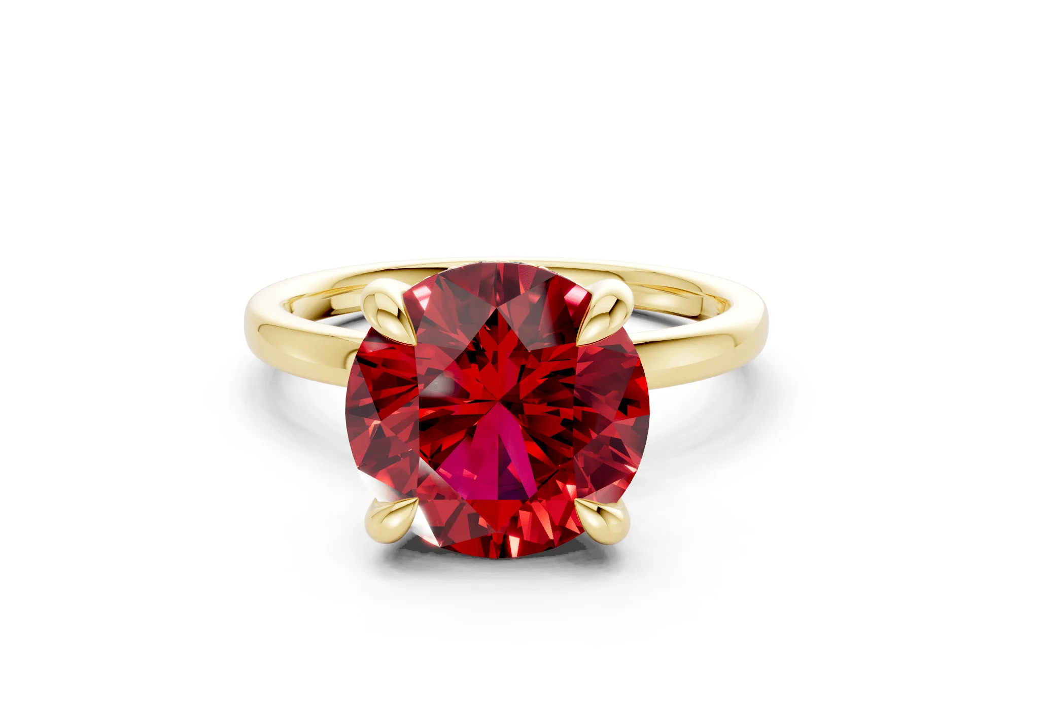 Solstice Ruby Gemstone Solitaire Round Cut 1.8mm Engagement Ring