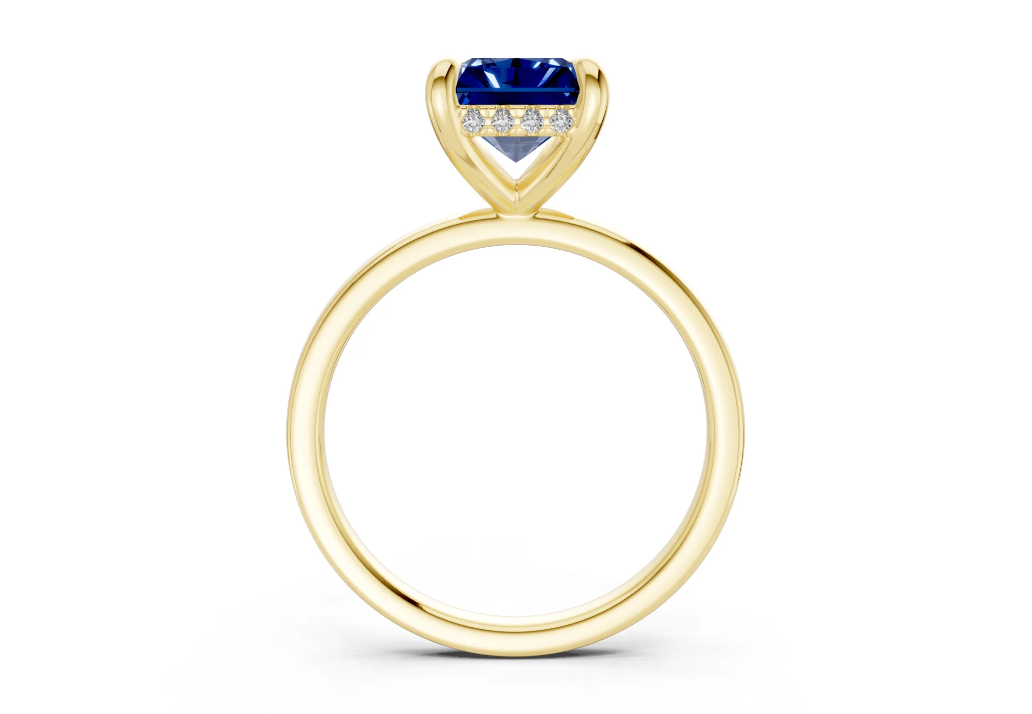 Solstice Sapphire Gemstone Solitaire Radiant Cut 2mm Engagement Ring - Image 2